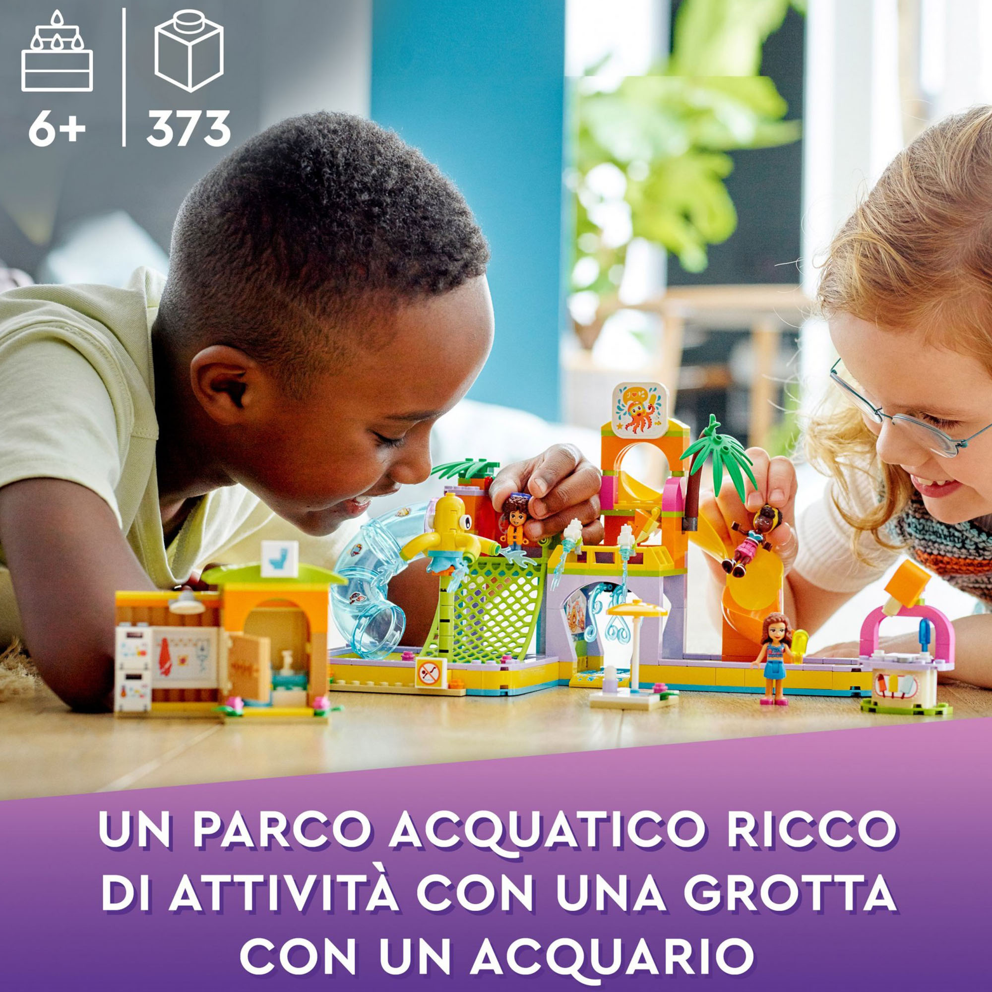 LEGO Friends Parco Acquatico, Set con Piscina con Scivolo, Gioco Estivo con Mini 41720, , large