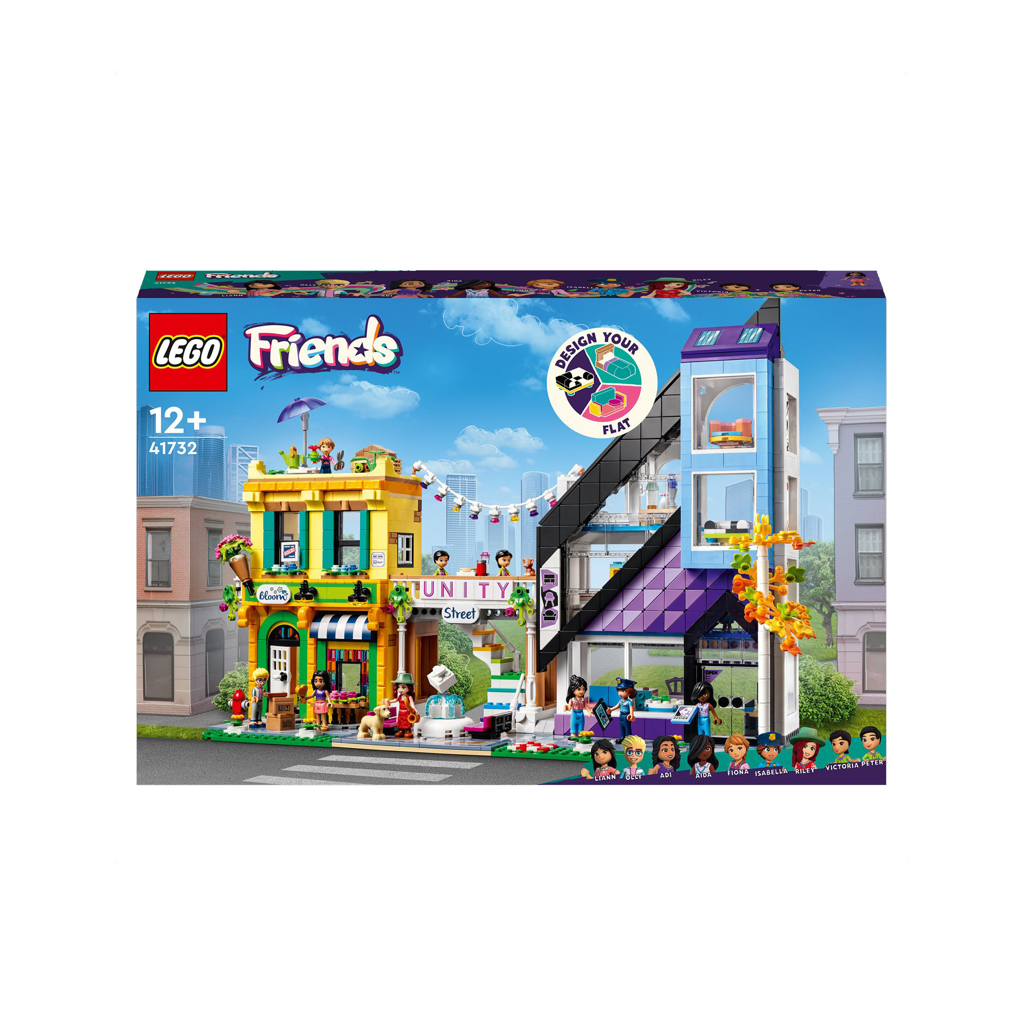 LEGO 41732 Friends Negozio di Design e Fioraio del Centro, Modellino da Costruir 41732