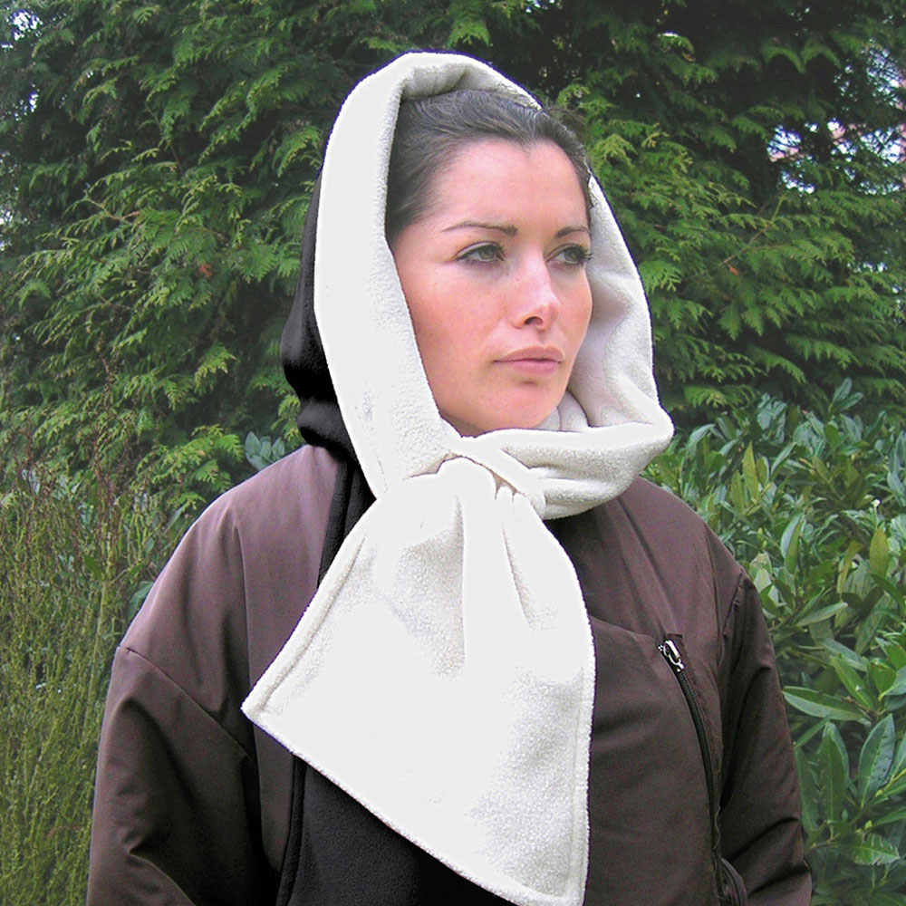 Cappello con sciarpa, , large