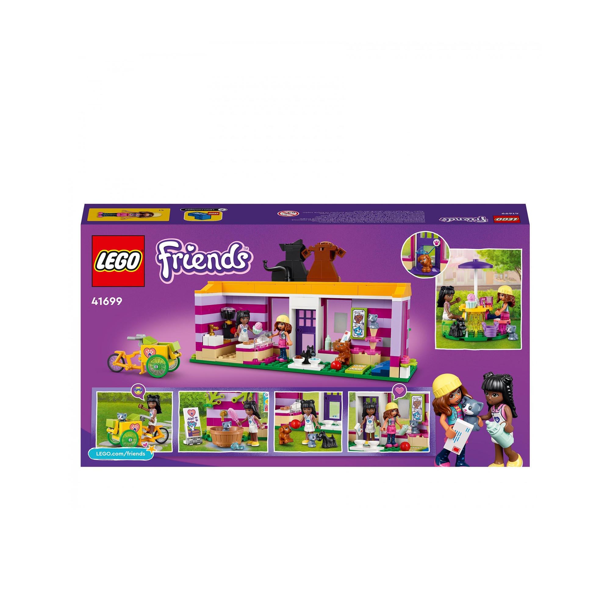 LEGO 41699 Friends Il Caffè di Adozione dei Cuccioli, Parco Giochi Animali, Gioc 41699, , large