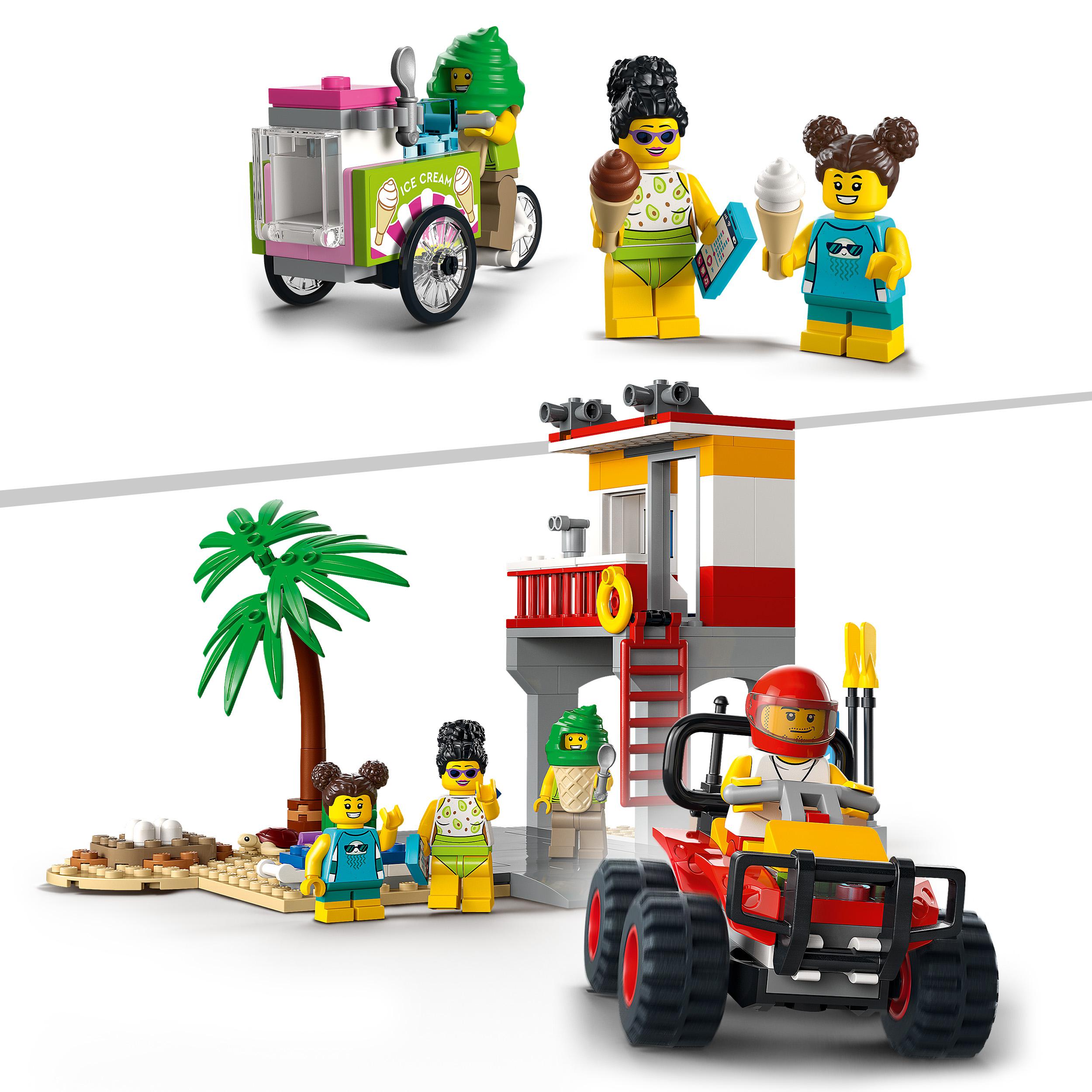 LEGO City Postazione del Bagnino, Set con ATV e Strada, Giocattoli Creativi, Ide 60328, , large