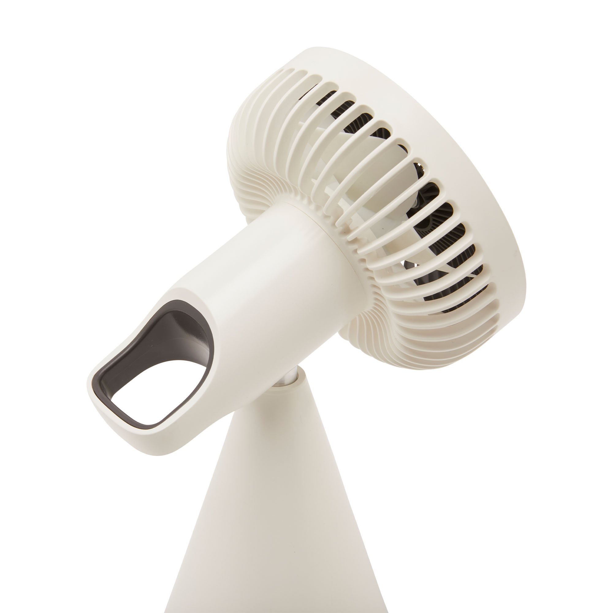 Ventilatore Ricaricabile Da Tavolo Con Specchio, Bianco, , large