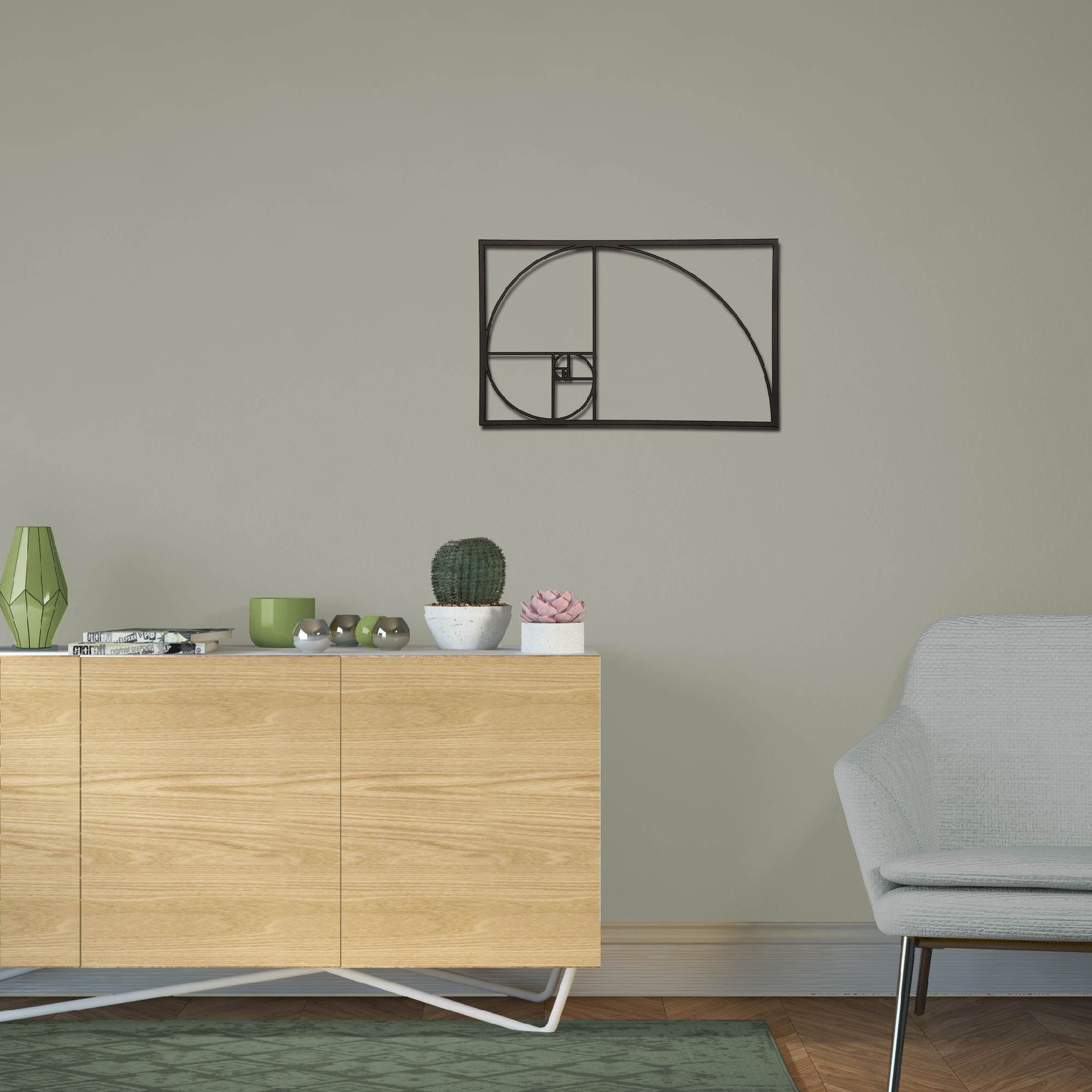 HOMEMANIA Decorazione da Parete Golden Ratio, , large