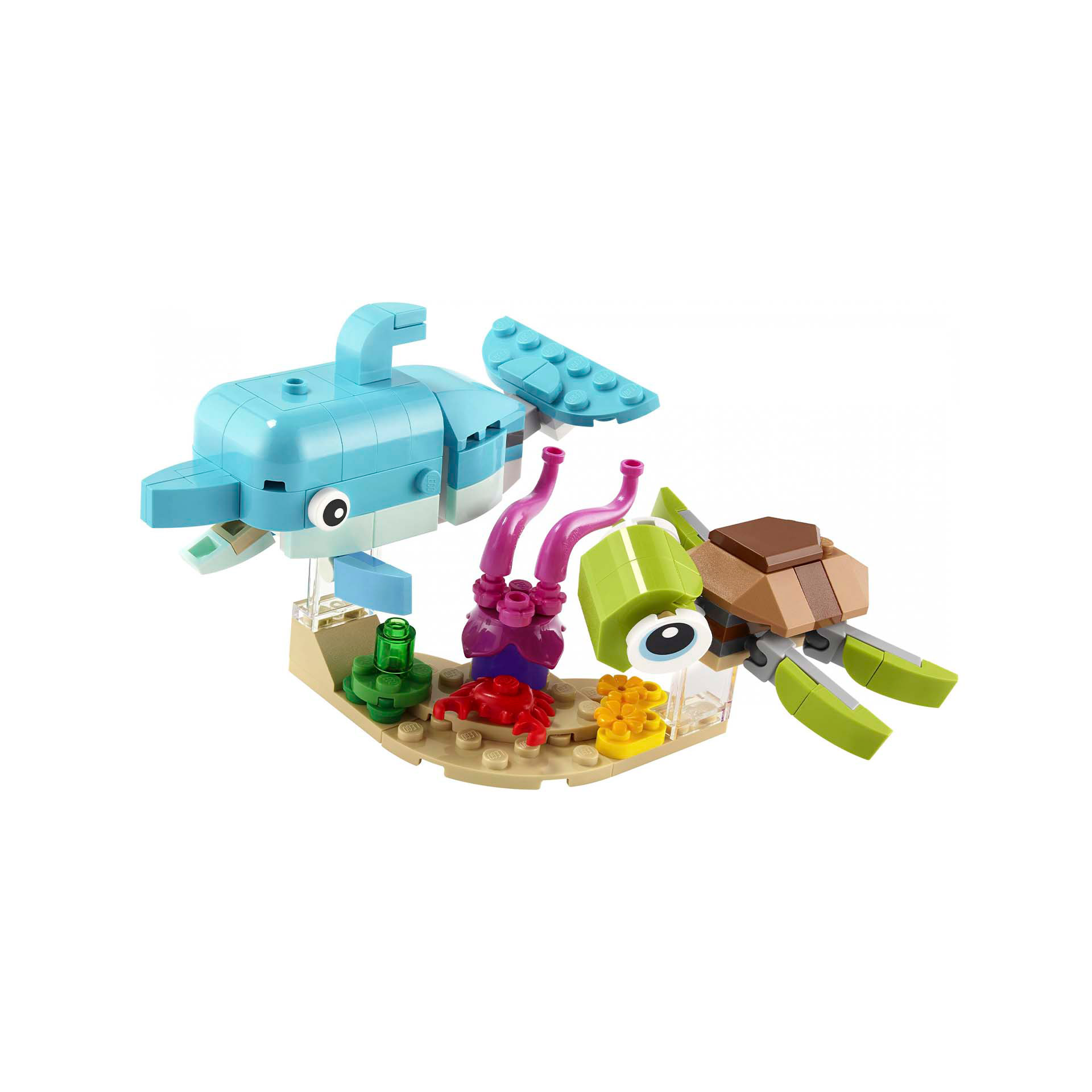 LEGO Creator 3in1 Delfino e Tartaruga, Set con Animali Marini, Cavalluccio e Lum 31128, , large