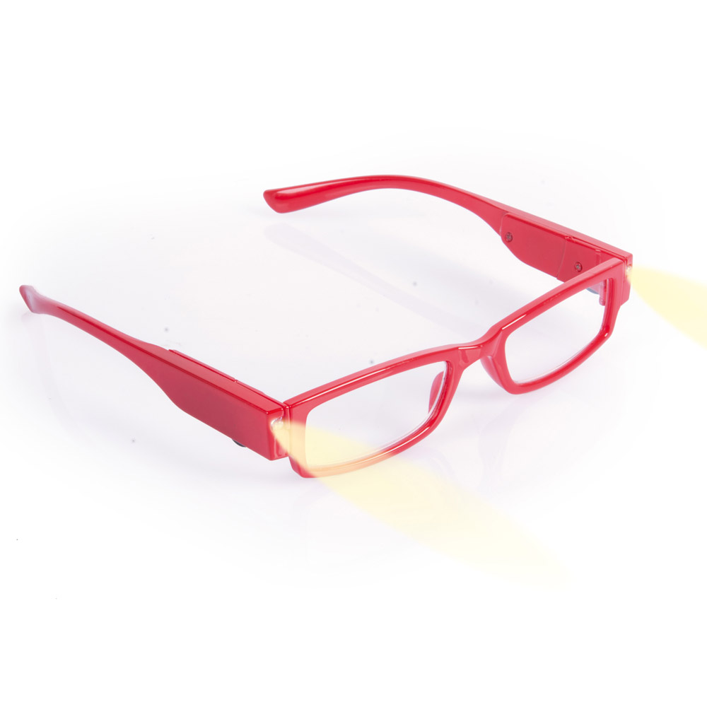 OCCHIALI ROSSI DA LETTURA 1.5 CON LUCI, , large