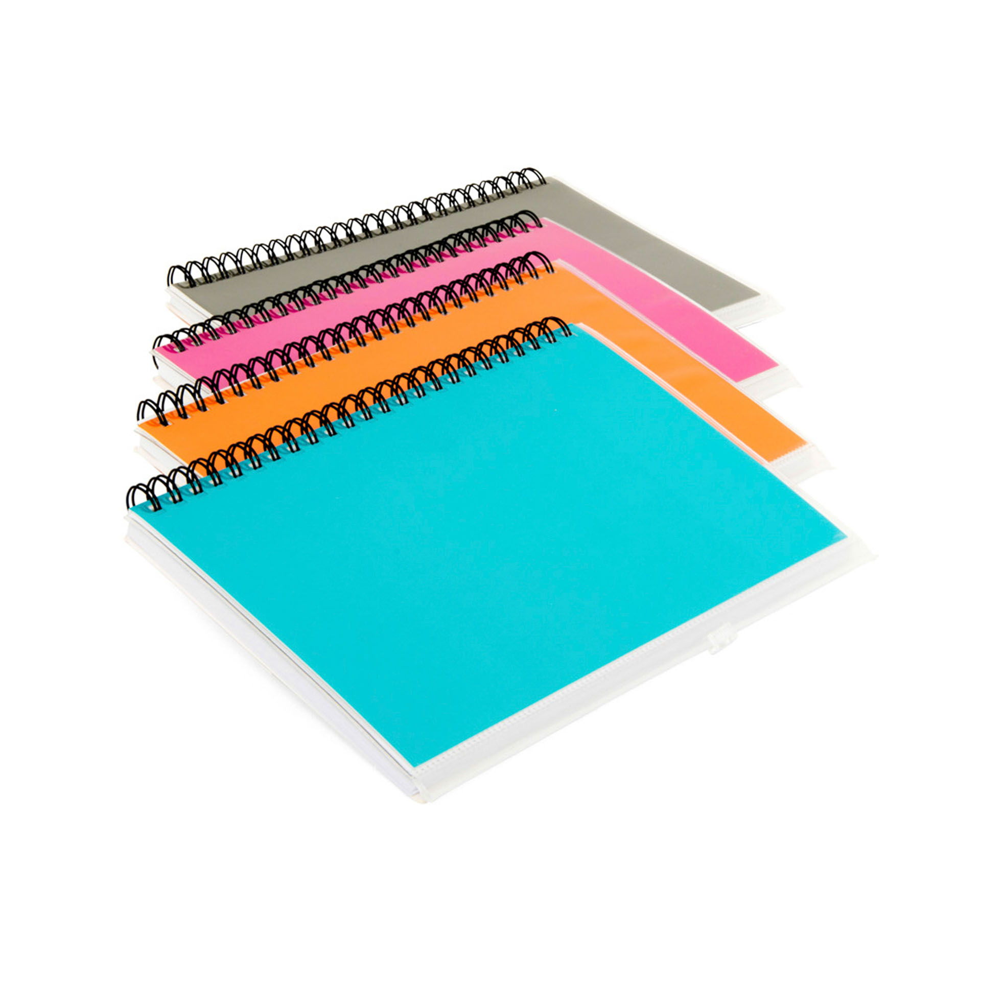 Block notes ad anelli con tasca frontale, , large