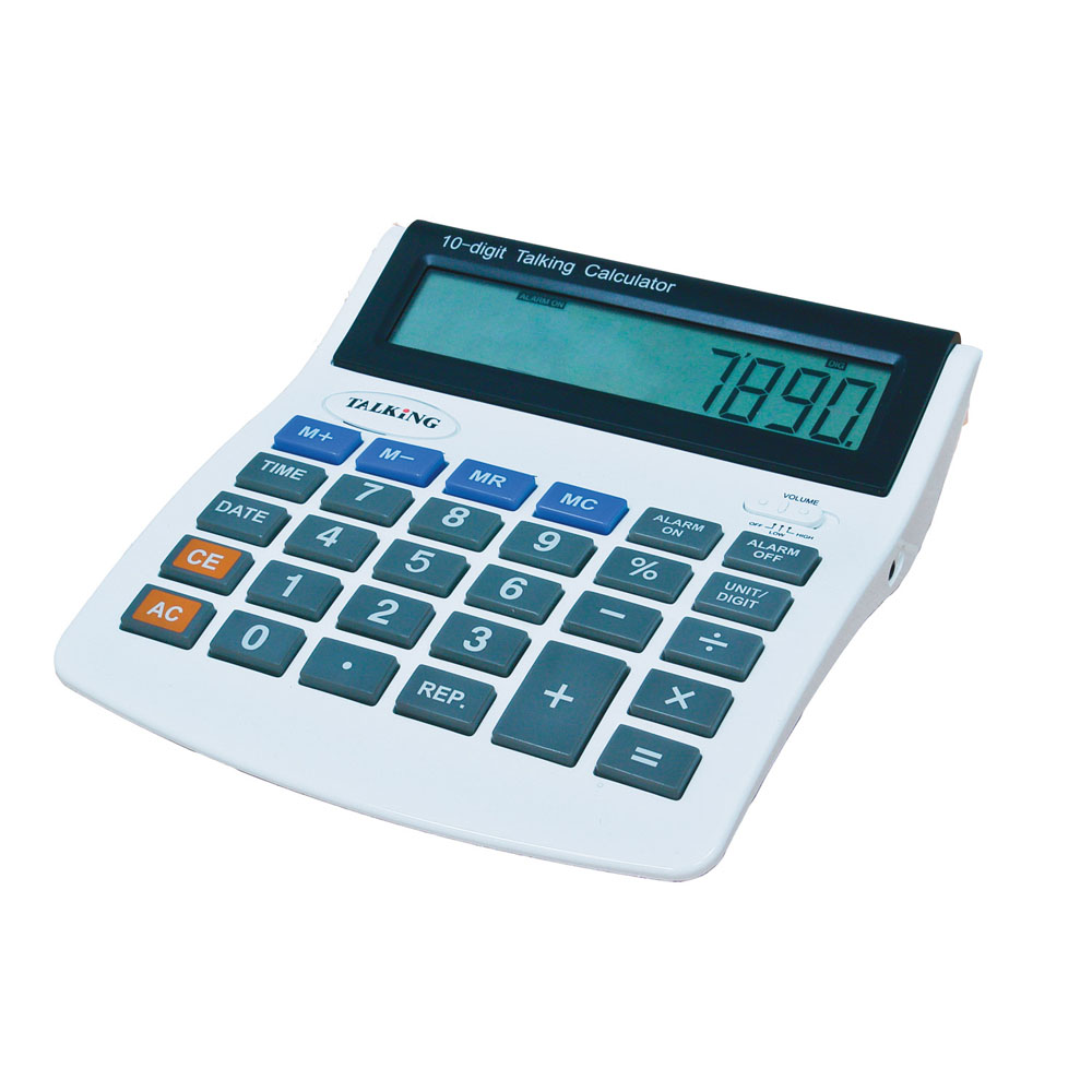Calcolatrice parlante con display e tasti grandi, , large