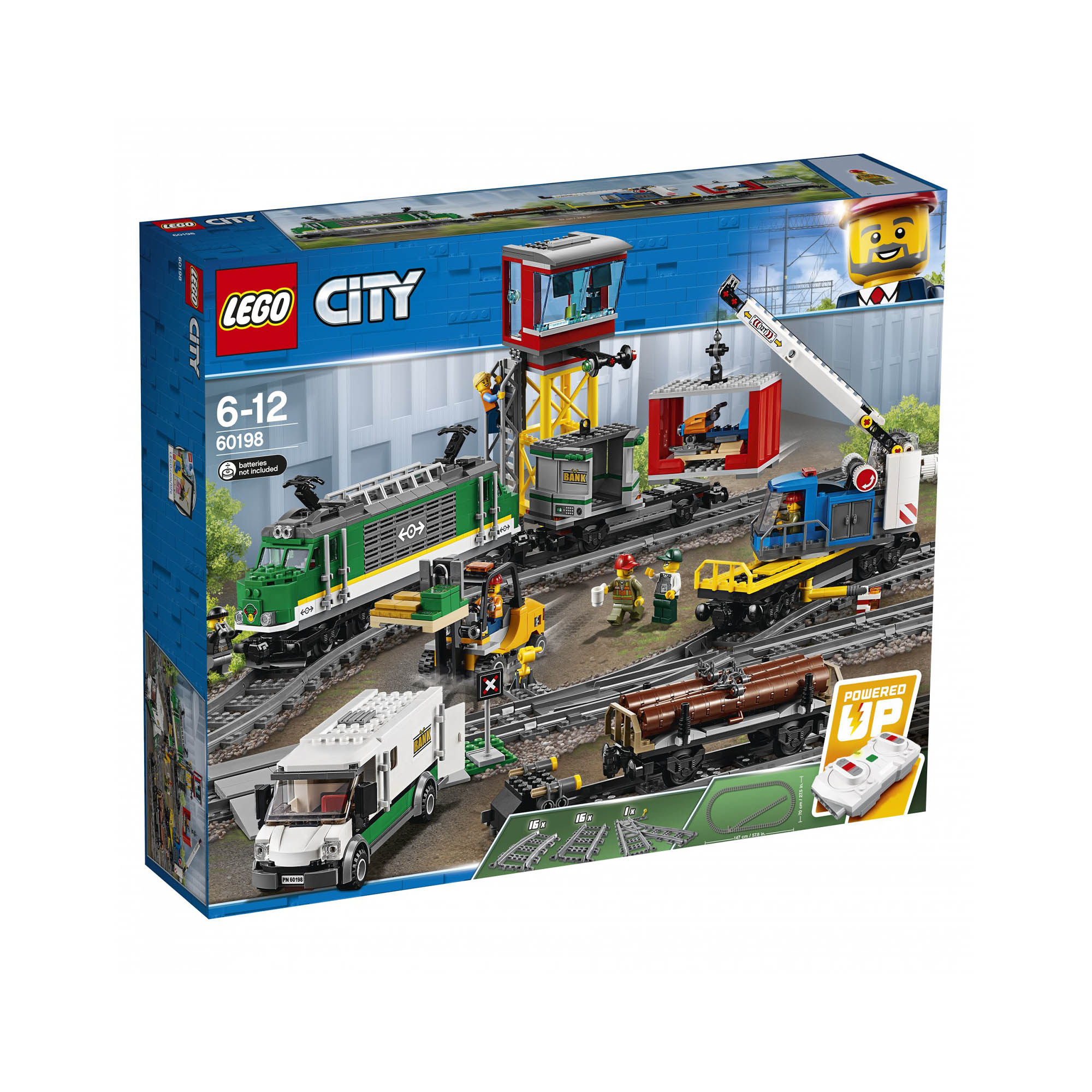 LEGO City Trains Treno Merci, Motore Alimentato a Batteria, per Bambini dai 6 An 60198, , large