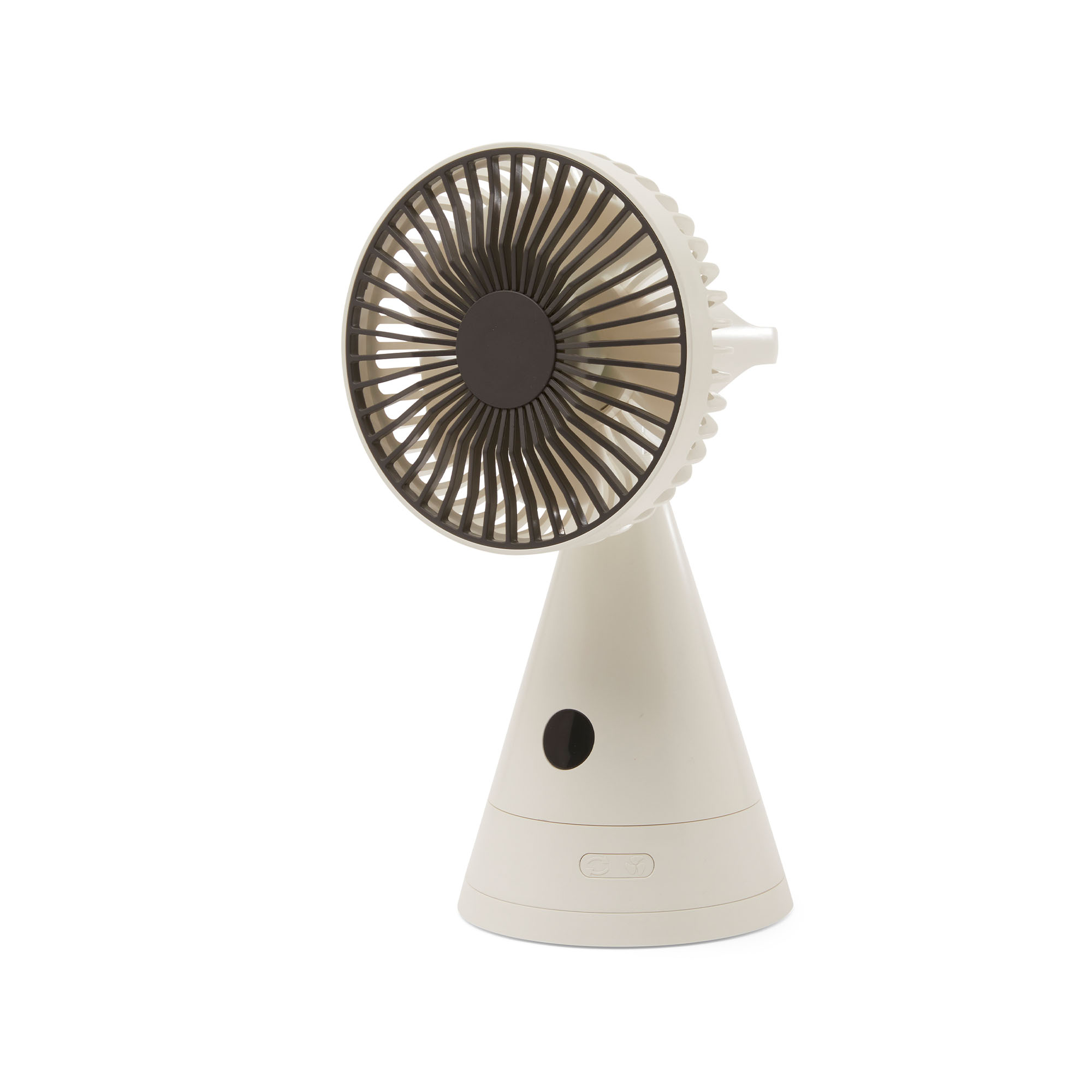 Ventilatore Ricaricabile Da Tavolo Con Specchio, Bianco, , large