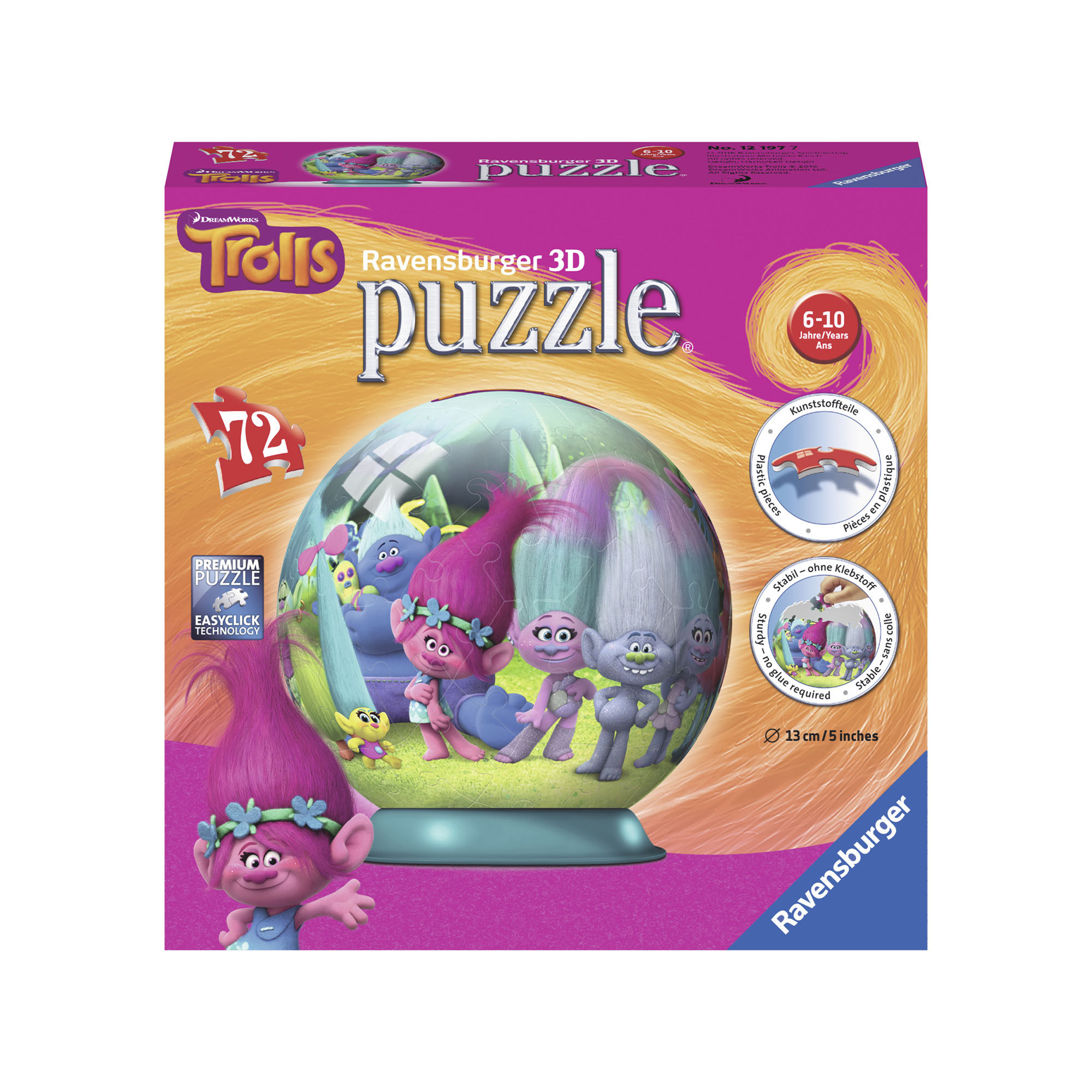 Ravensburger 3d Puzzleball 12197 - Trolls, , large