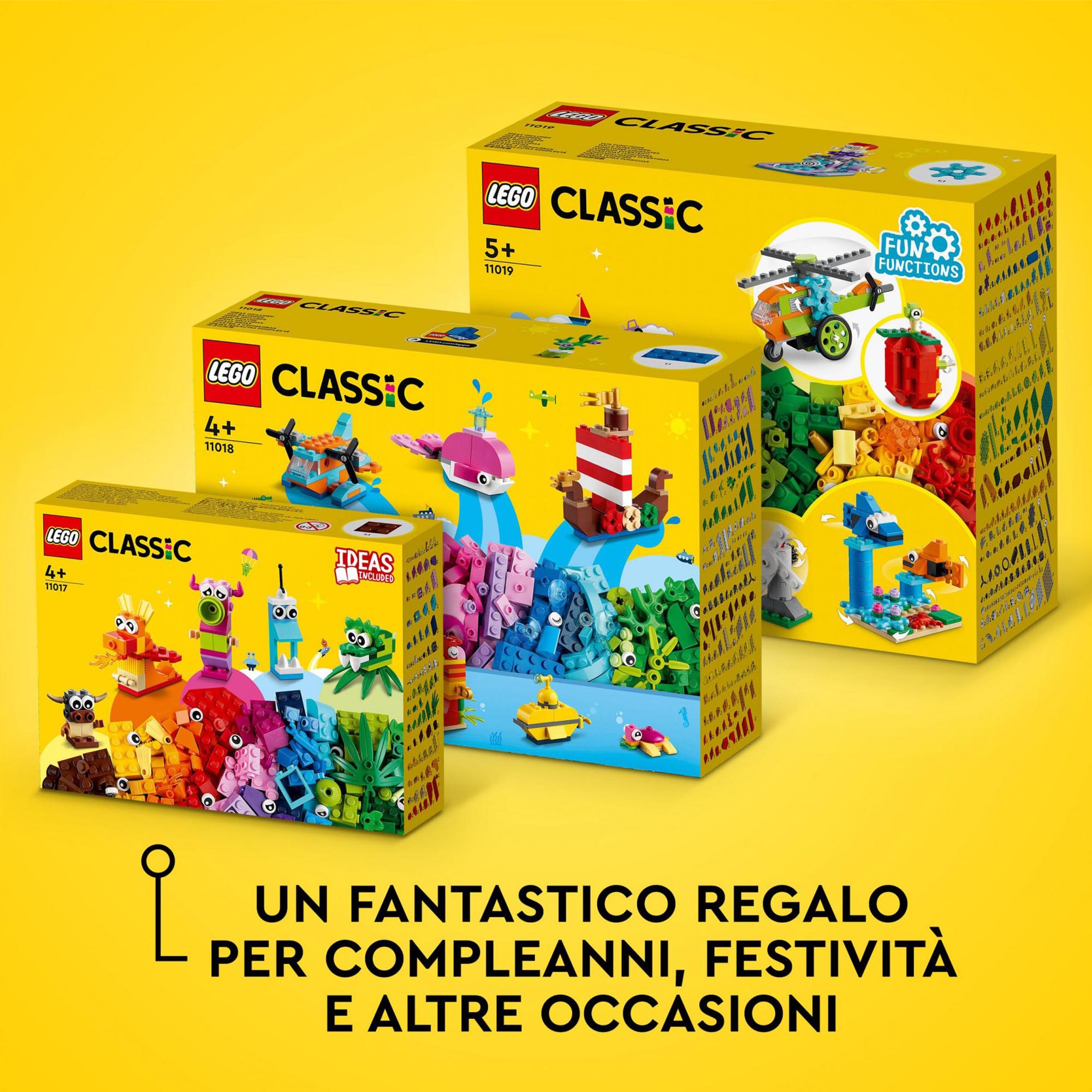 LEGO 11019 Classic Mattoncini e Funzioni, Giocattoli Creativi, 7 Mini Costruzion 11019, , large