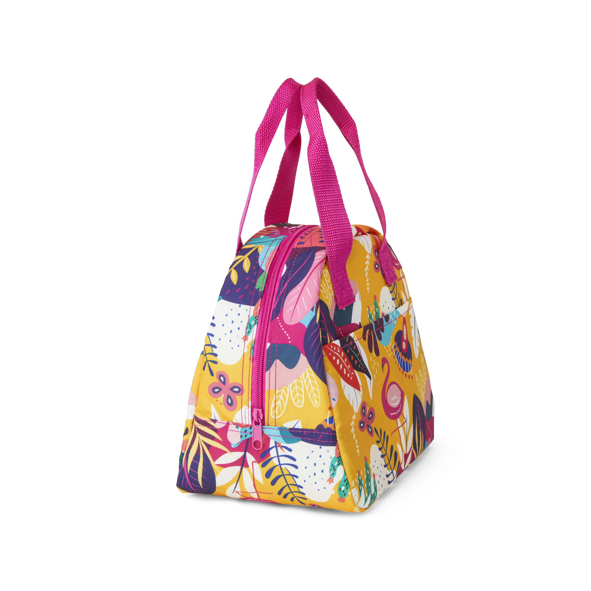Mini Borsa Termica 6 Lt - Fantasia Jungle Flamingo, , large