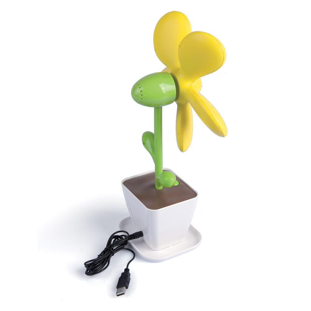 Ventilatore a forma di fiore con presa USB, , large