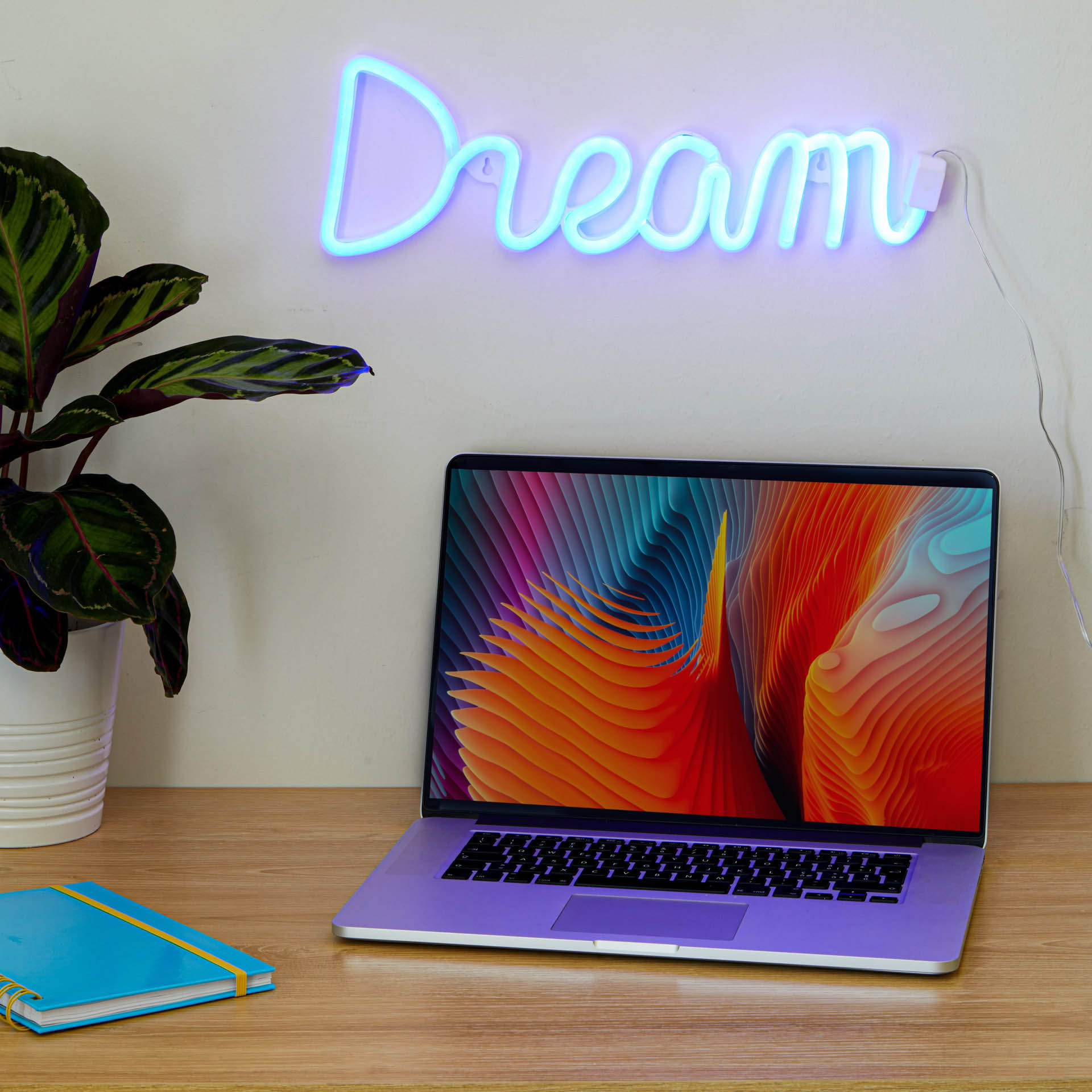 Luce neon da parete Scritta Dream, , large