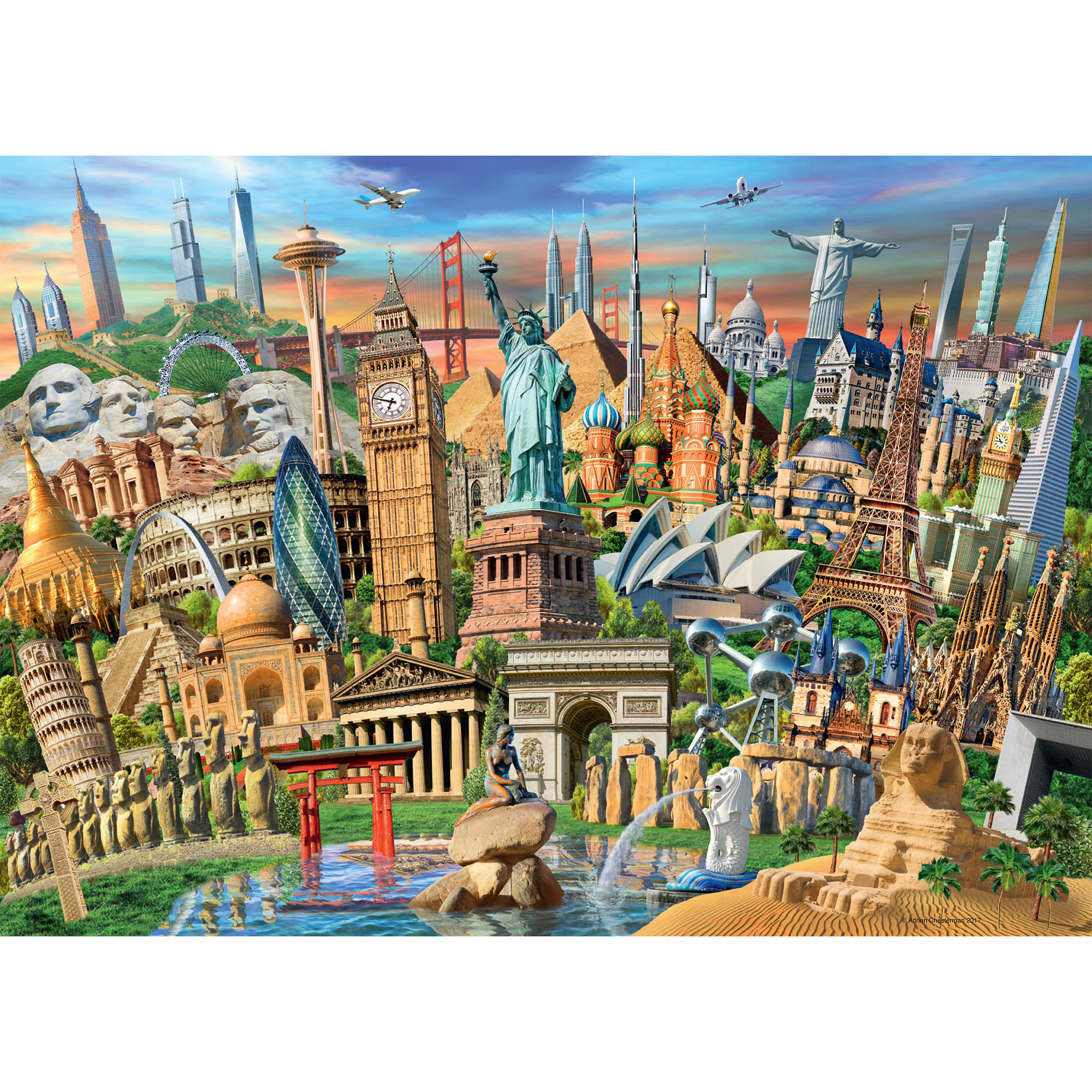 Ravensburger Puzzle 1000 pezzi 19890 - World Landmarks, , large