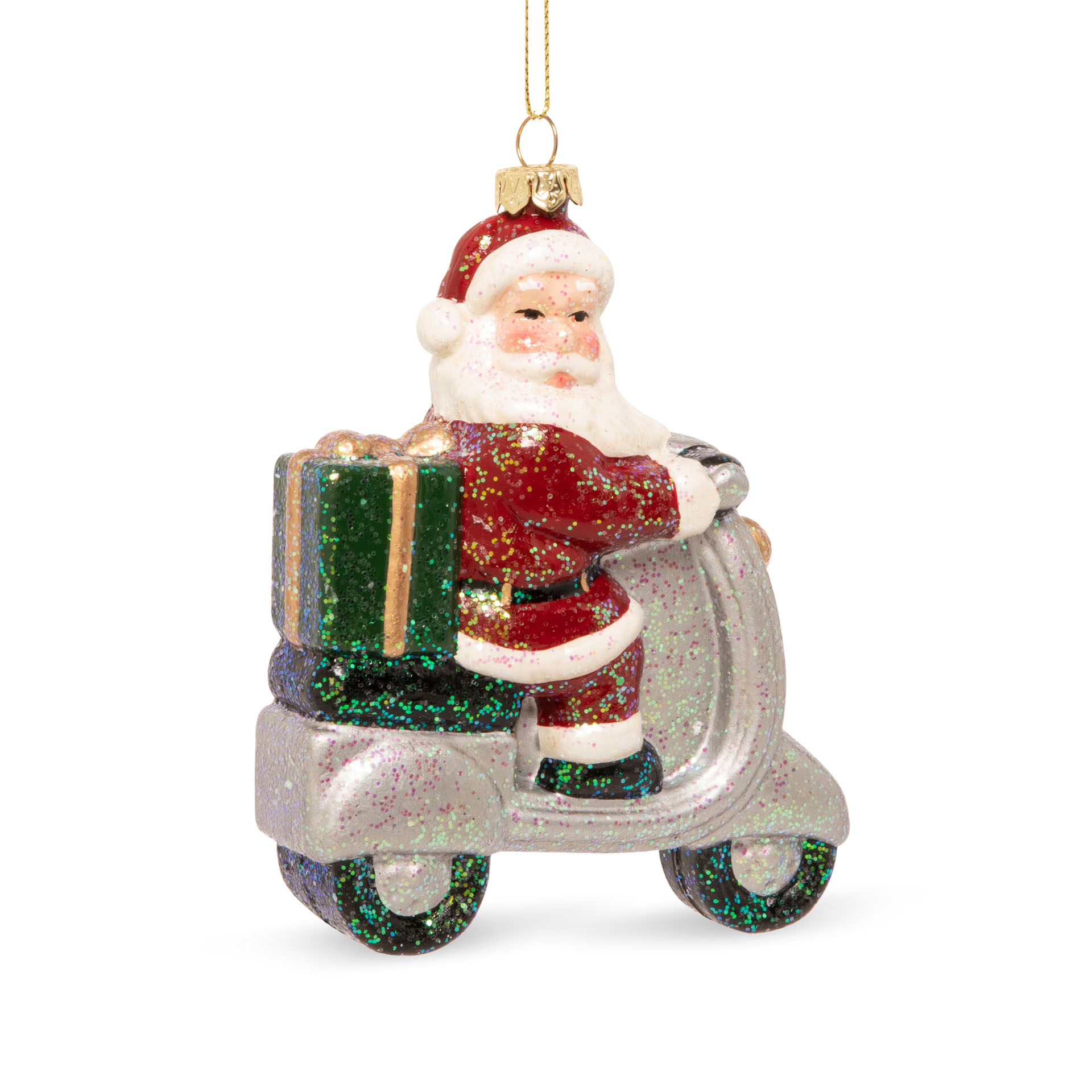 Decorazione Babbo Natale In Vespa Per Albero Di Natale, , large