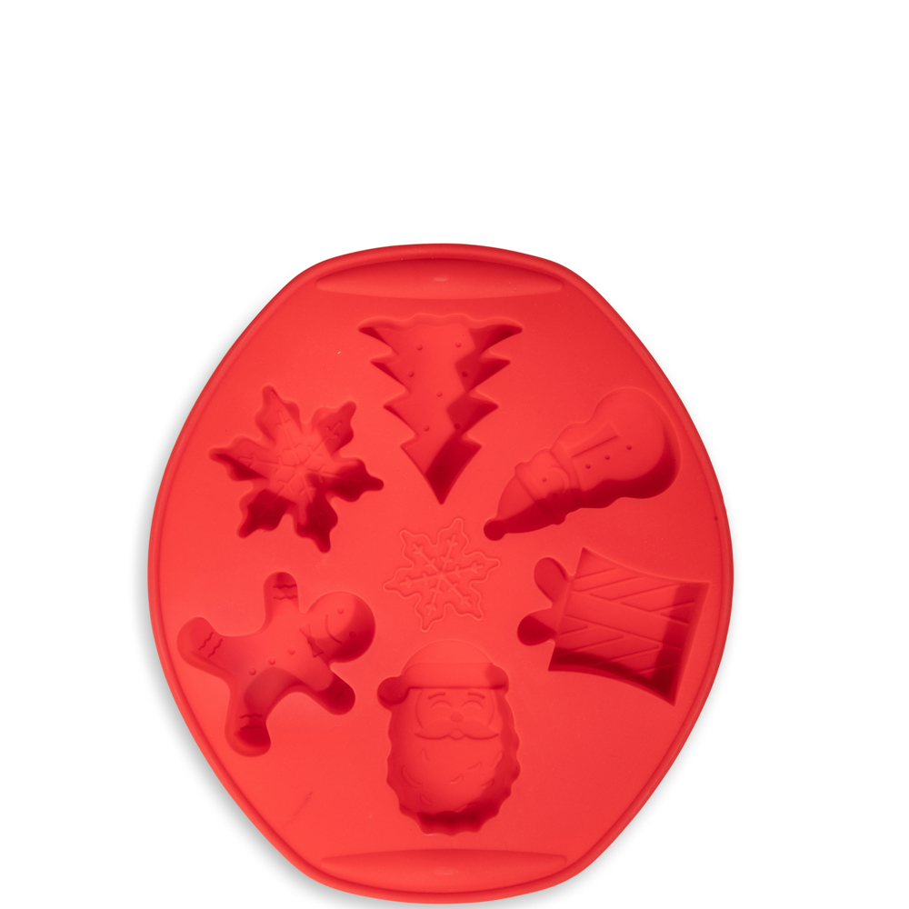 Stampo in silicone per dolci con 6 fantasie natalizie, , large