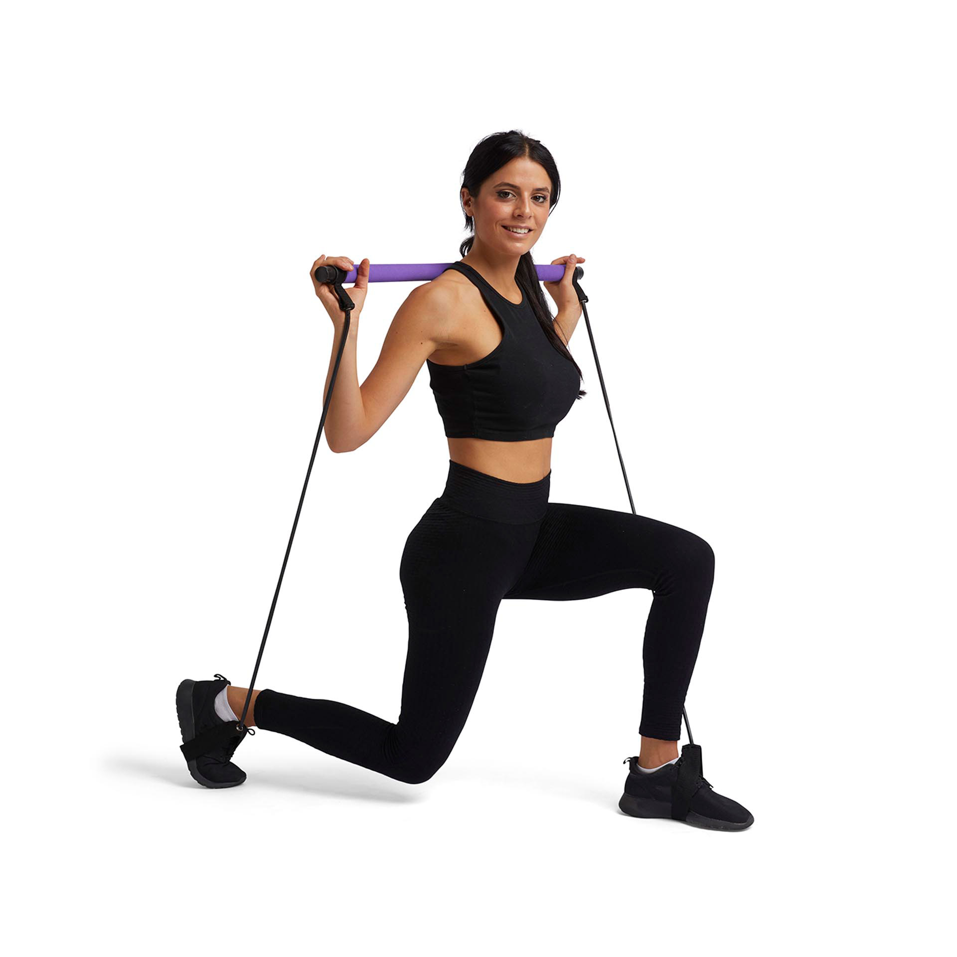 Barra fitness con elastici Resistance Trainer, , large