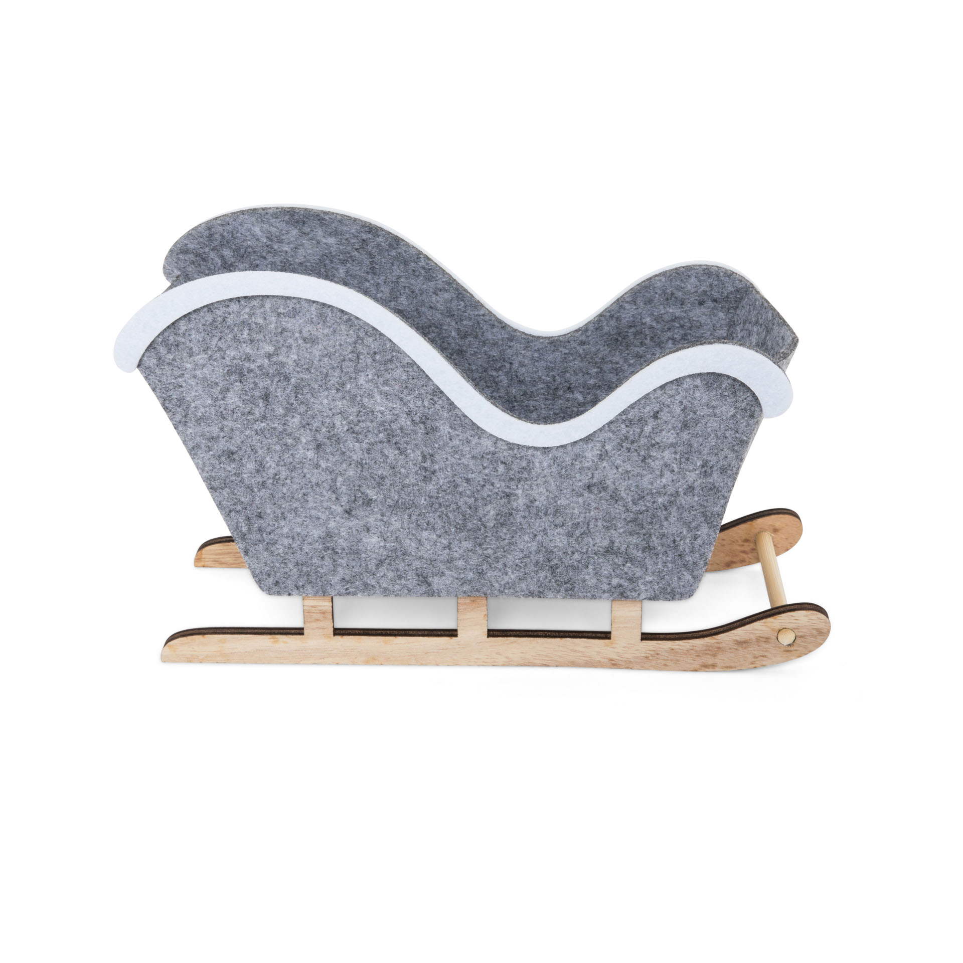 Slitta Babbo Natale in legno, , large