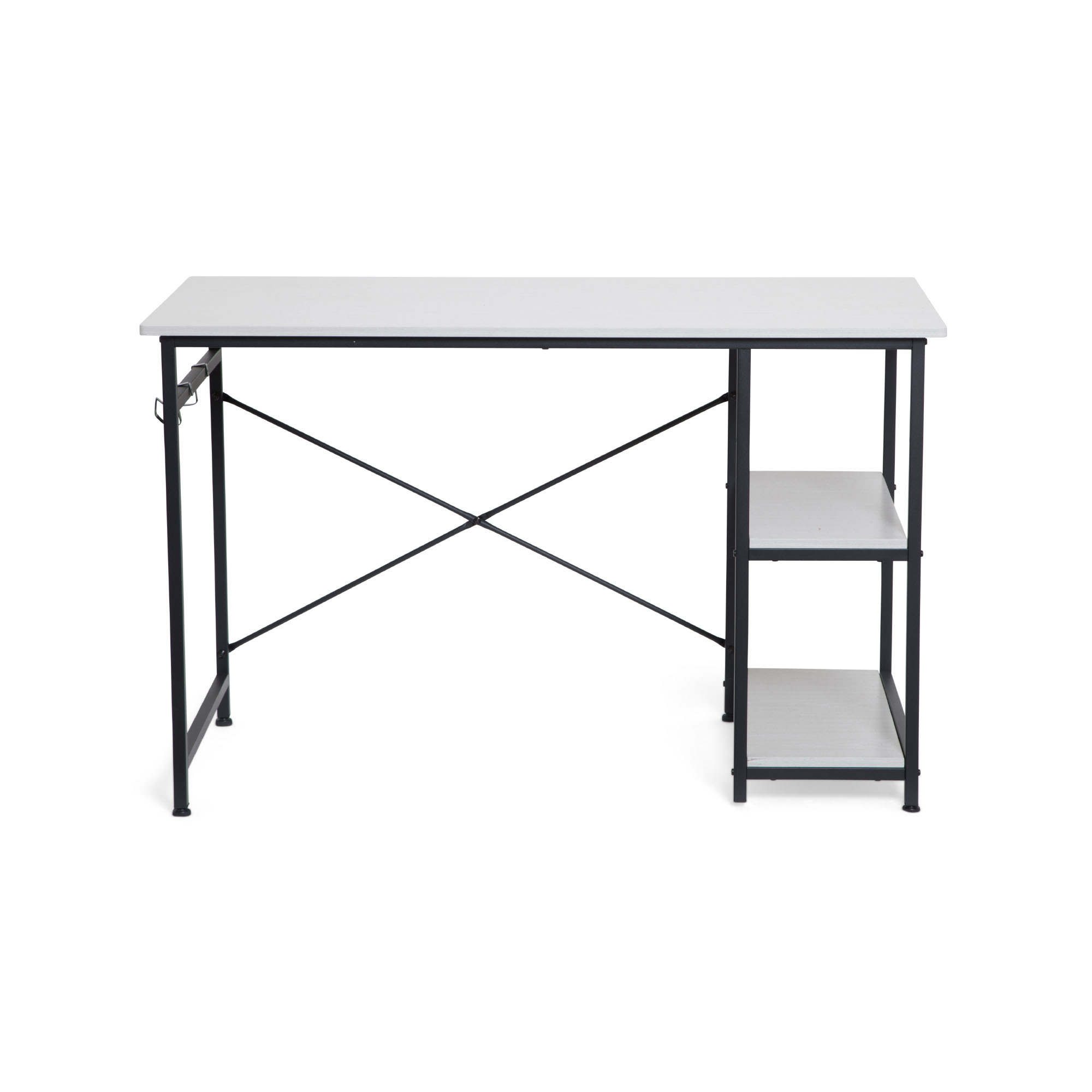 Scrivania con 2 ripiani - Colore bianco, , large