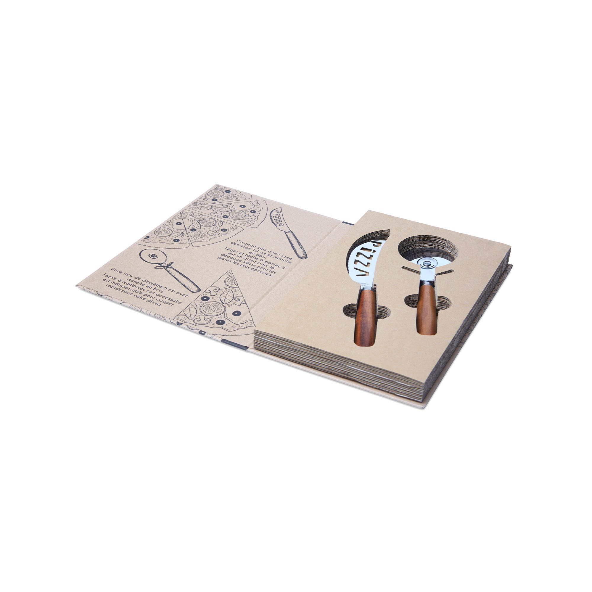 Set 2 accessori per taglio pizza, , large