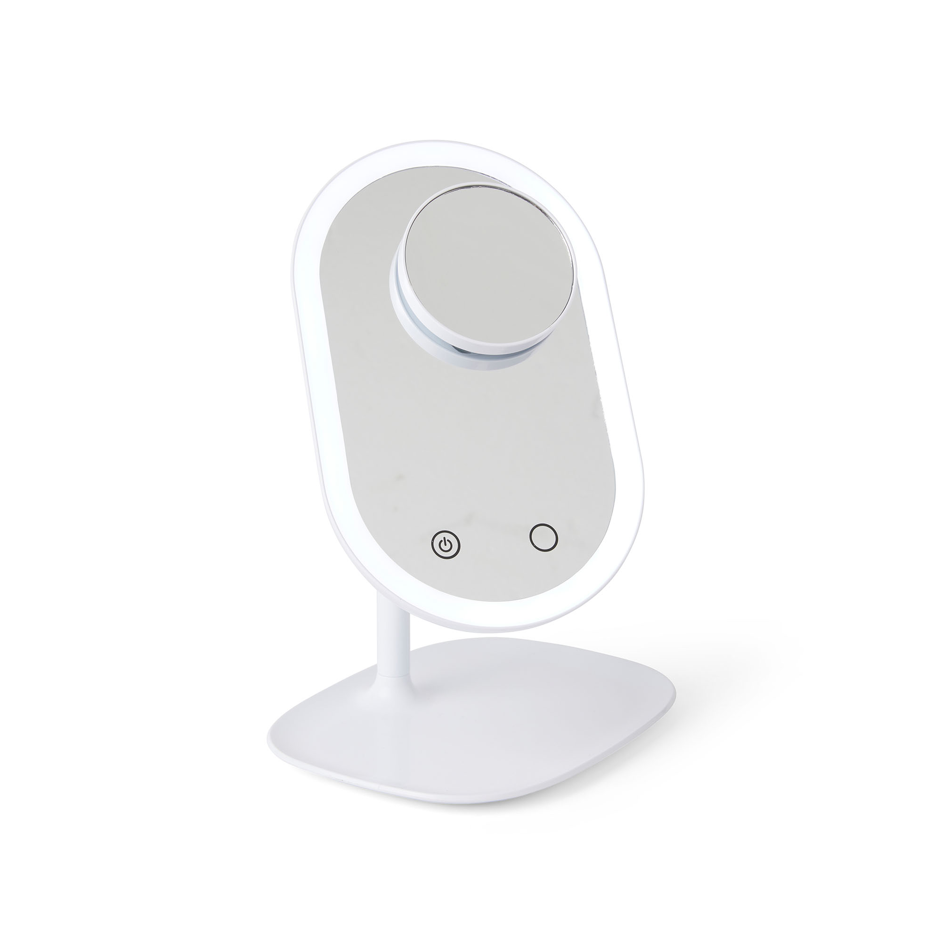 Specchio luminoso rotante 2 in 1 con ingrandimento, , large