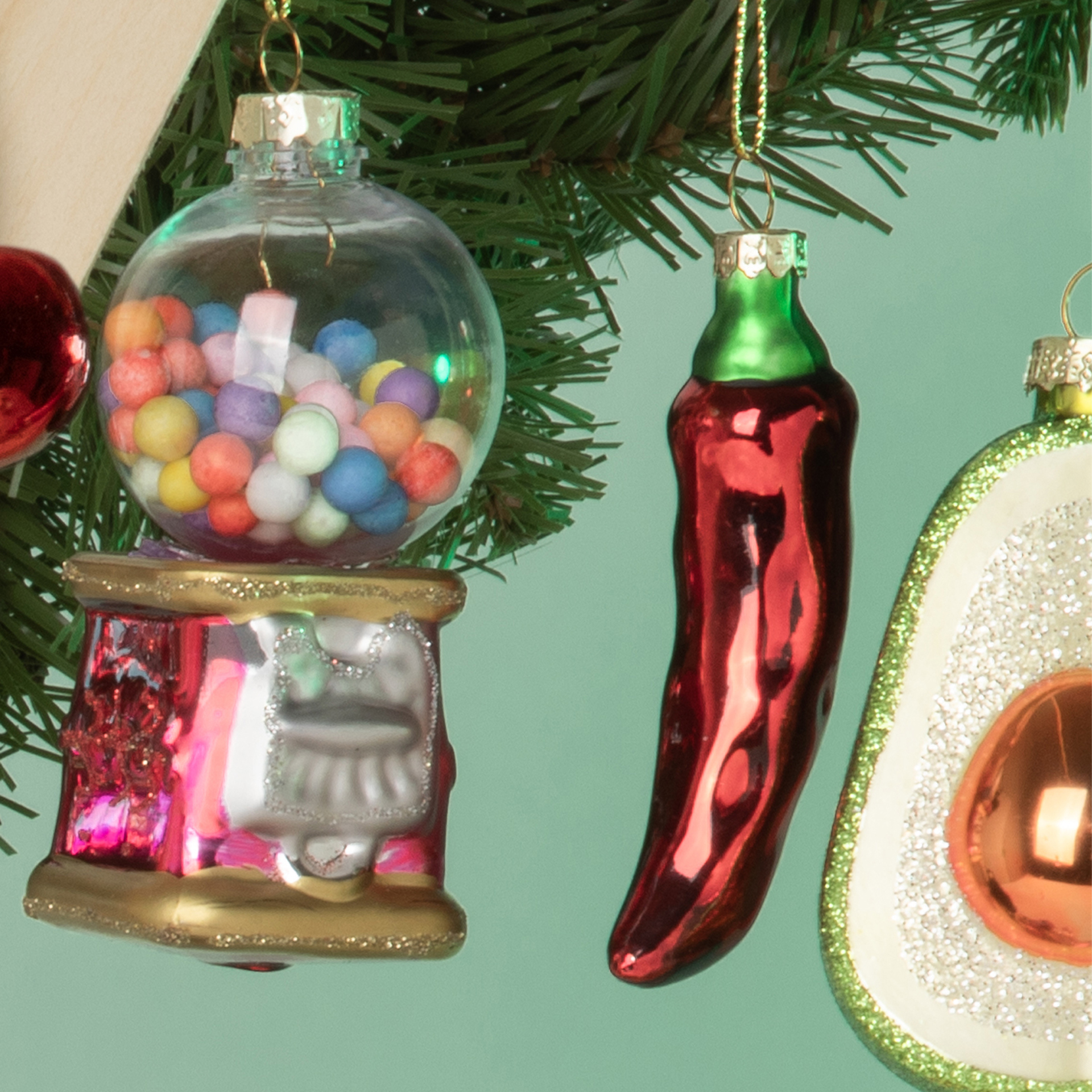 Decorazione in vetro per albero di Natale  - Peperoncino, , large