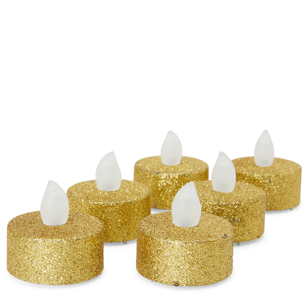 6 Tealight con luce a led tremolante, , large