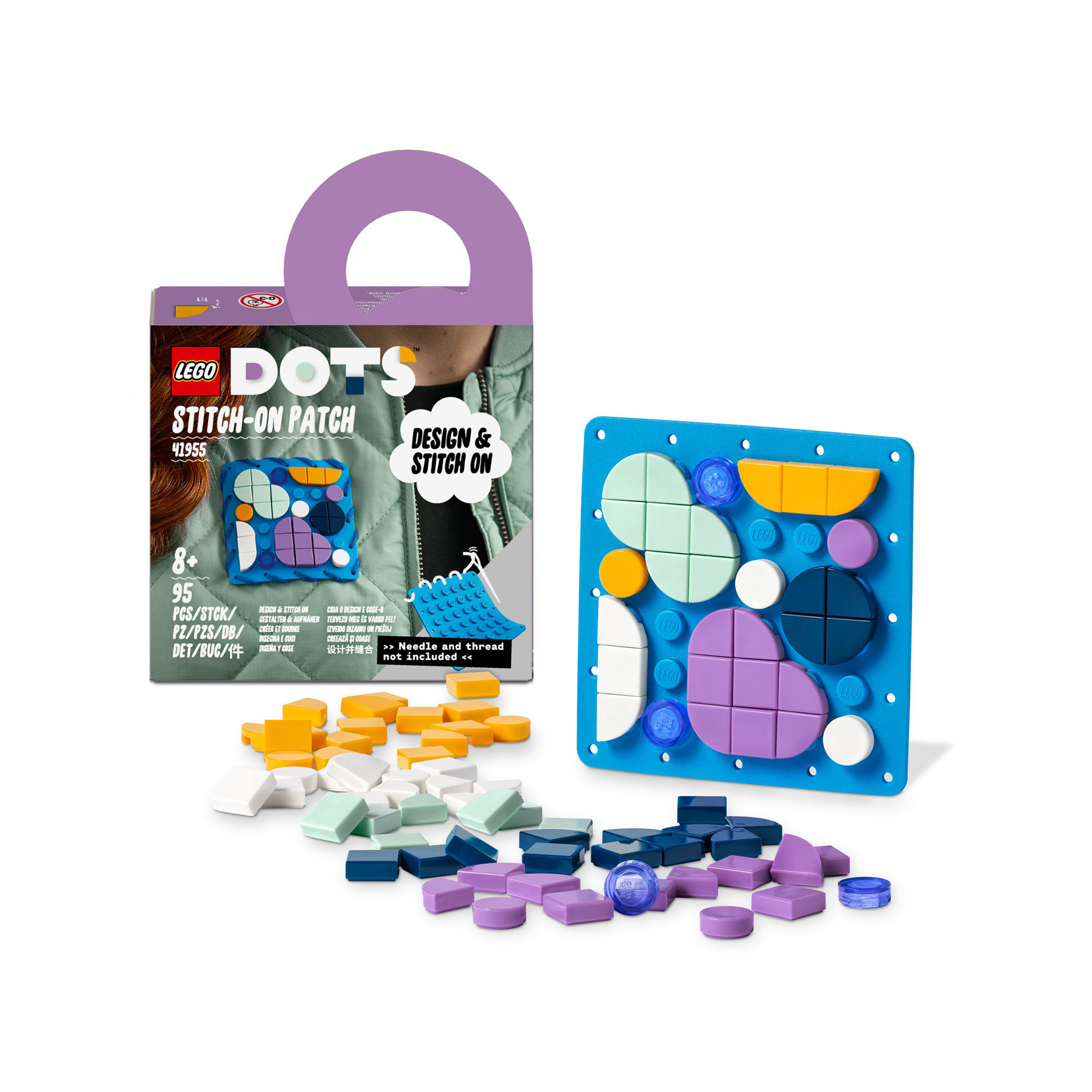 LEGO DOTS Patch Cucibile, Set Fai da Te con Toppa da Cucire per Vestiti o Access 41955, , large