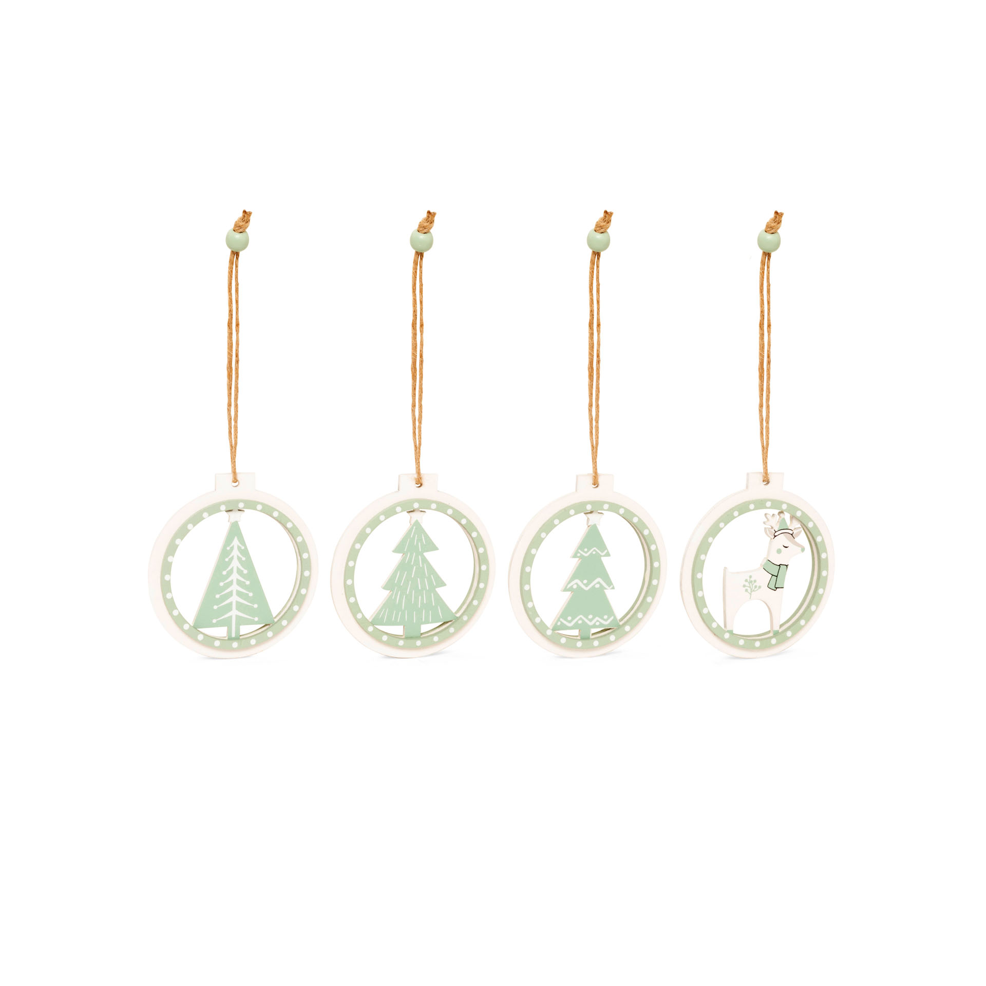 Decorazioni in legno - Set di 4 pz,, , large