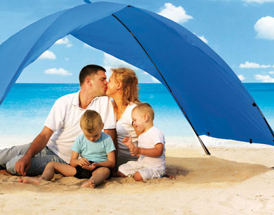 Tenda parasole matrimoniale blu, , large
