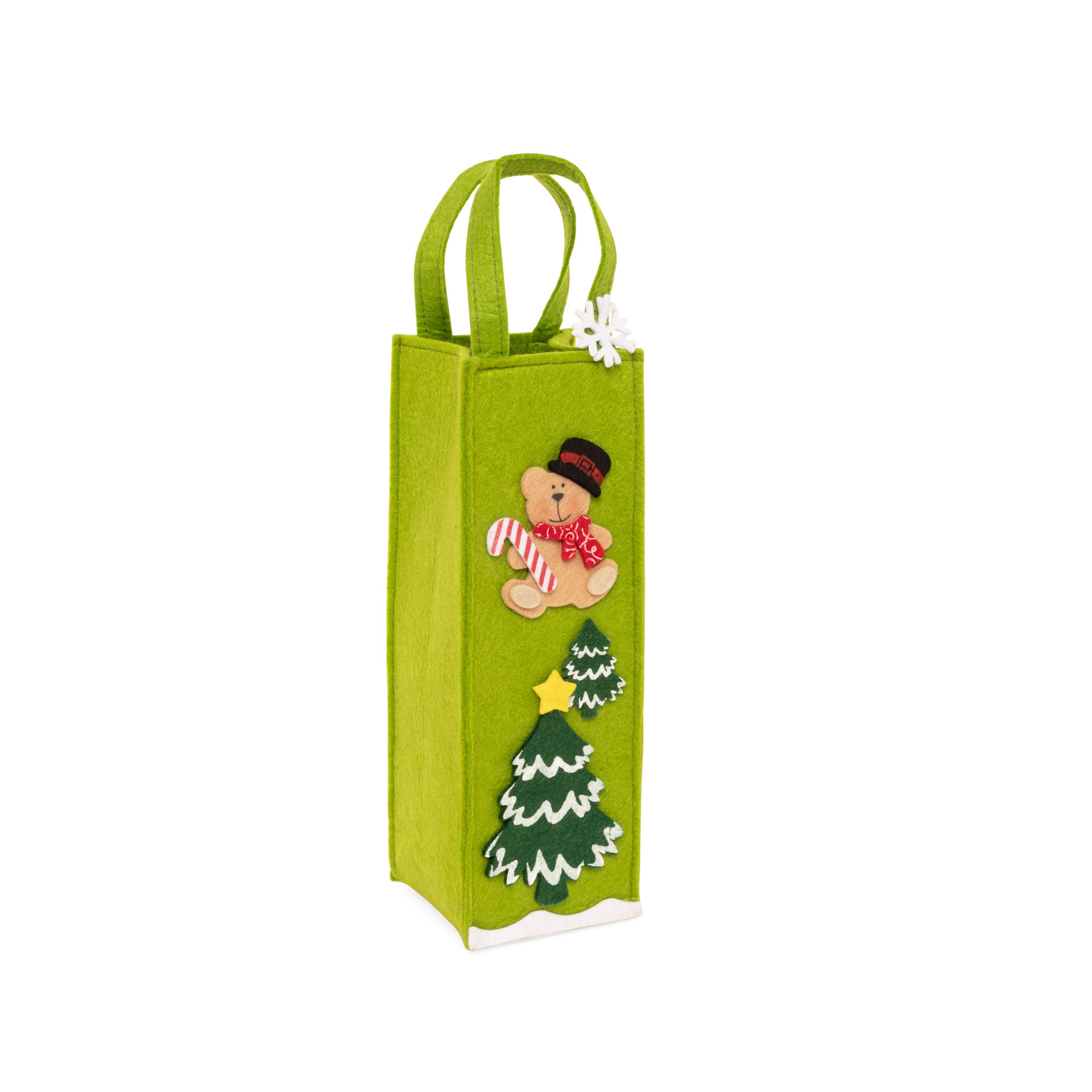 Borsa porta bottiglia natalizia, , large