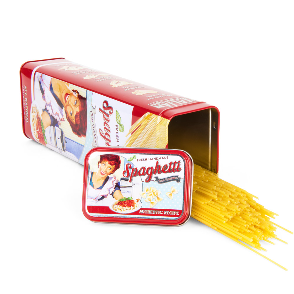 Scatola in latta vintage per spaghetti, , large