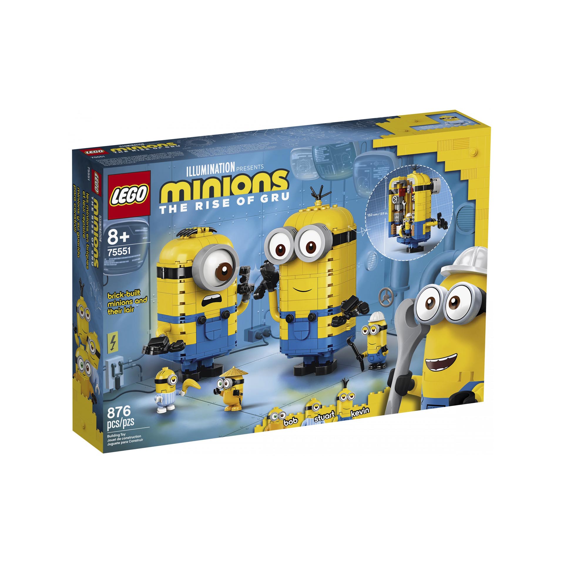 Lego Minions Personaggi Minions E La Loro Tana, Set Di Costruzioni Da Esporre Co 75551, , large