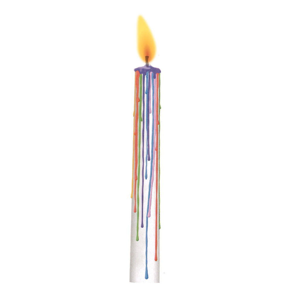 Set 2 candele con cera multicolor, , large