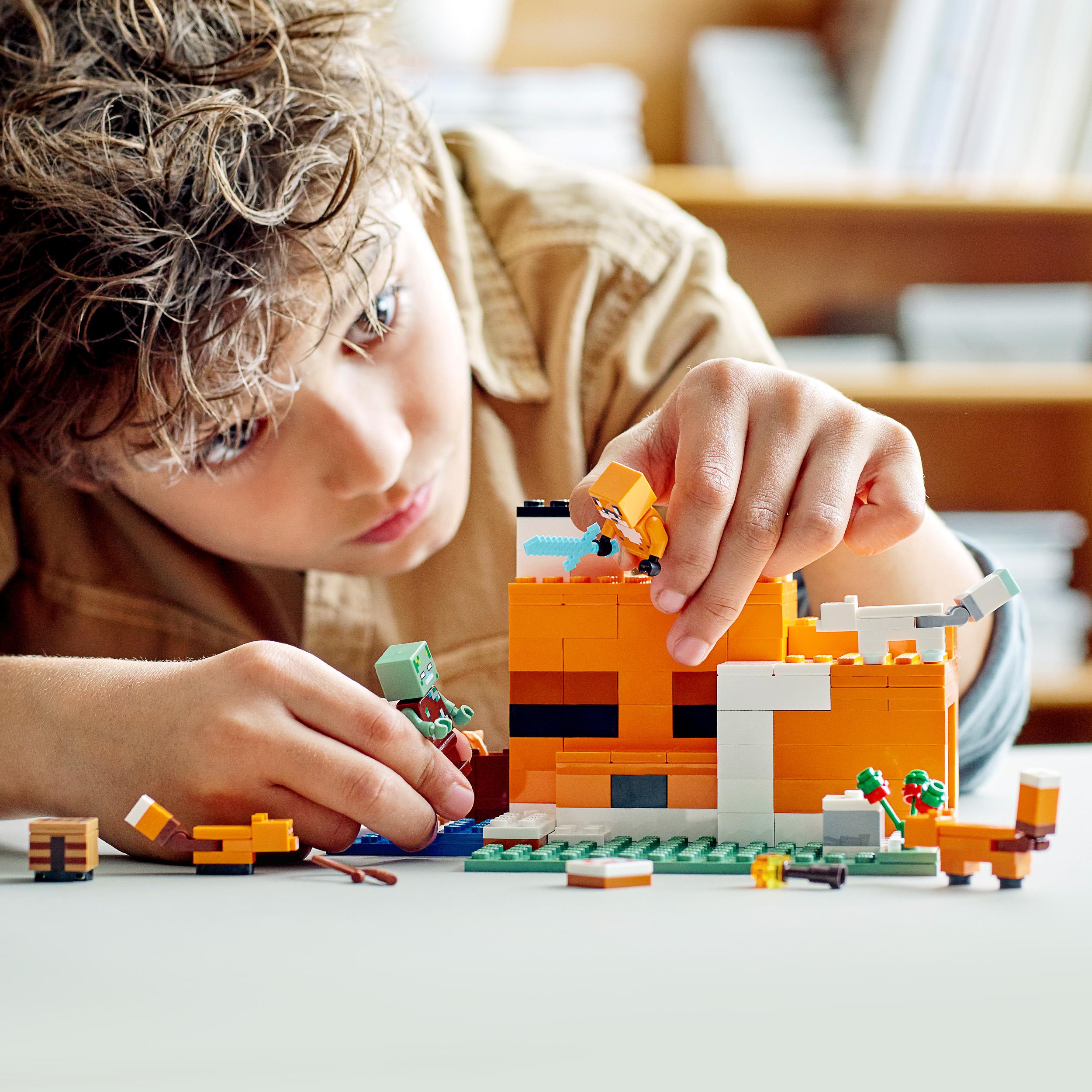 LEGO Minecraft Il Capanno della Volpe, Mattoncini da Costruzione, Set con Zombie 21178, , large
