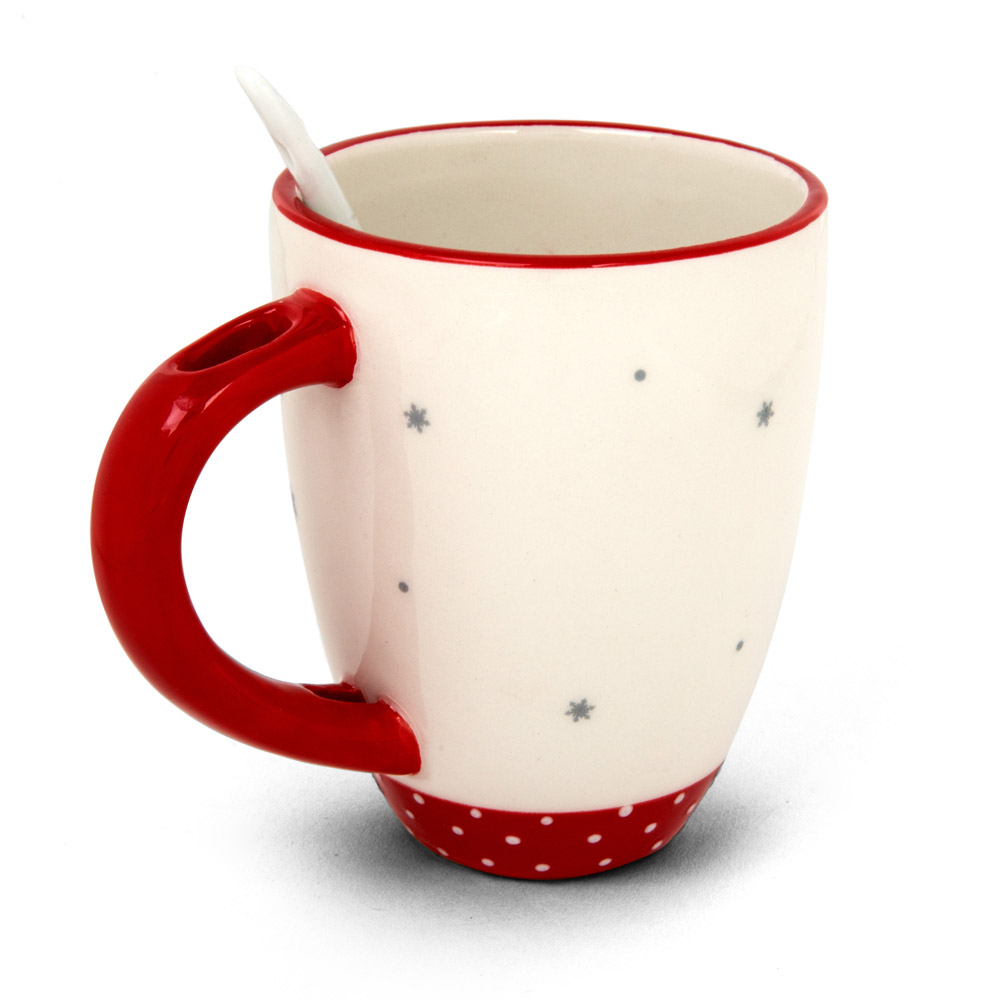 Tazza natalizia con cucchiaio, , large