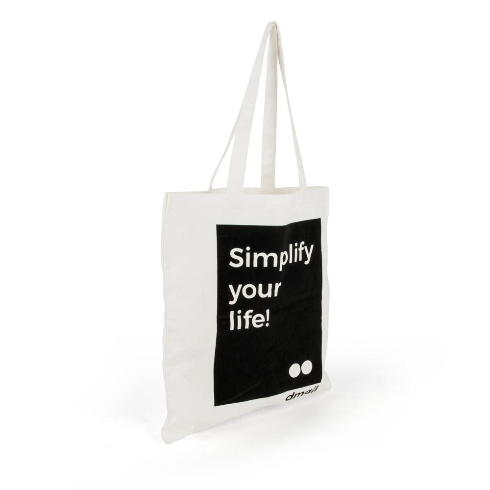 Borsa shopper in canvas dmail, , large