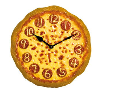 Orologio a forma di pizza, , large