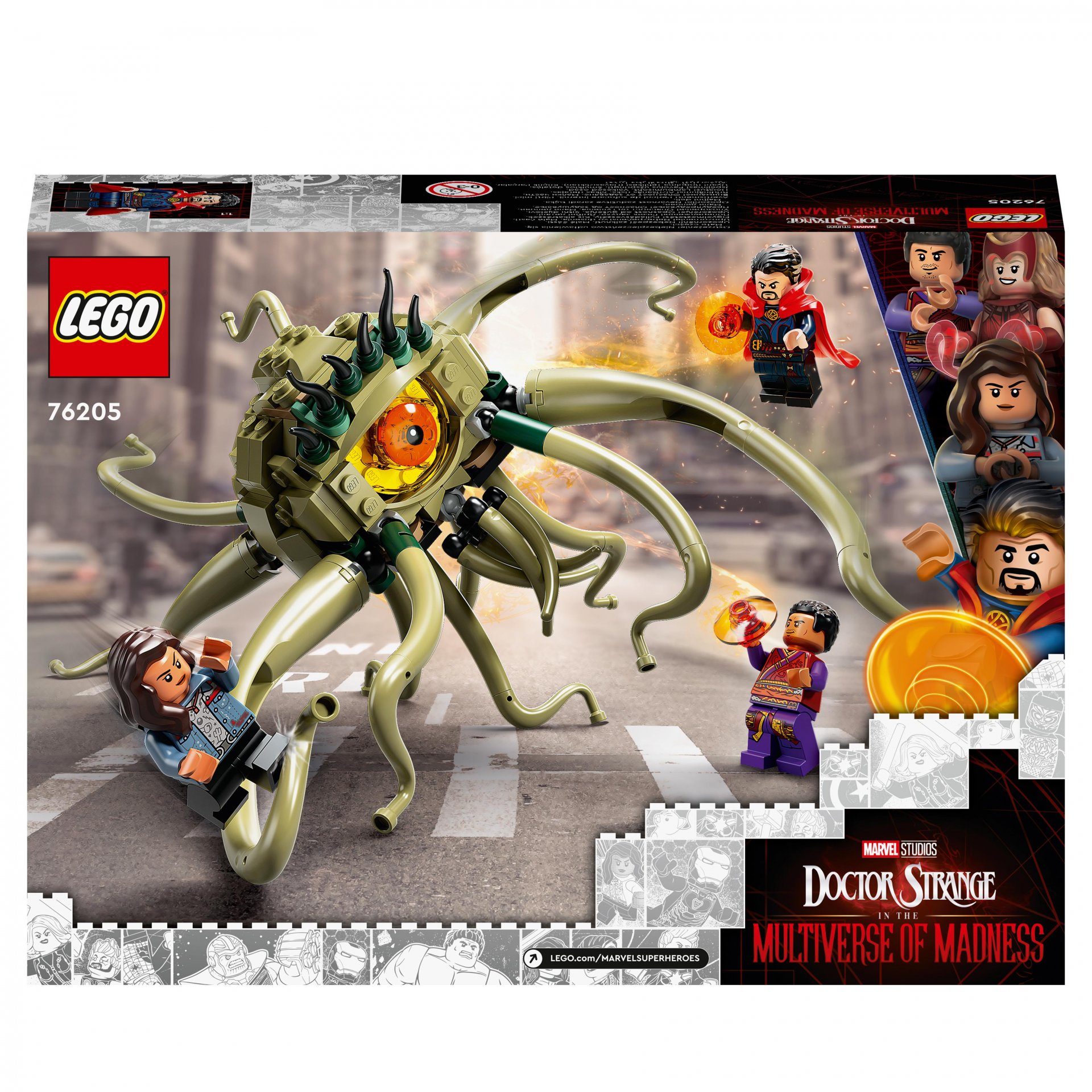 LEGO Marvel Faccia A Faccia con Gargantos, Piovra e Minifigure di Dr Strange, Gi 76205, , large