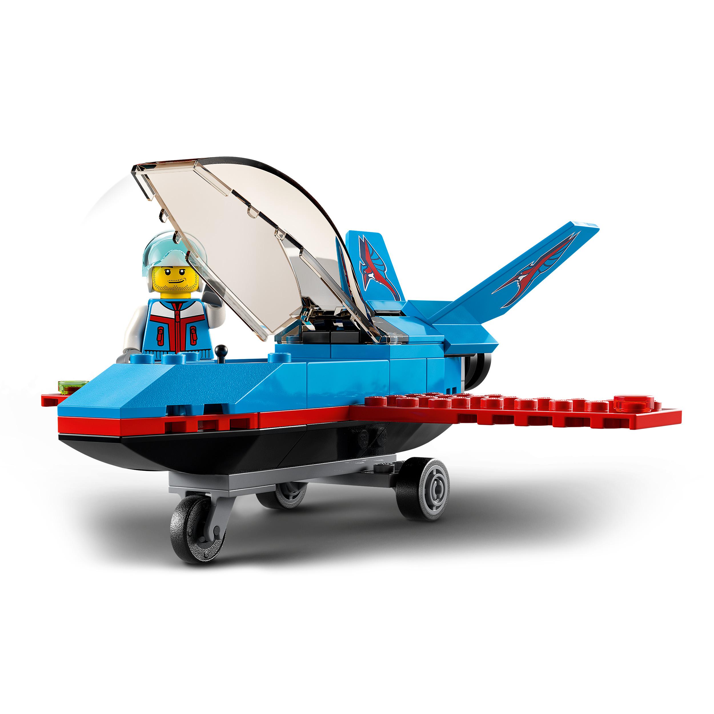 LEGO City Great Vehicles Aereo Acrobatico, Giocattolo con Minifigure del Pilota, 60323, , large