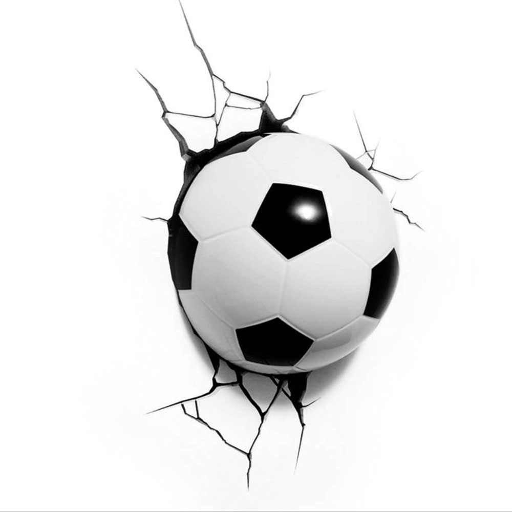 Lampada da parete a forma di pallone da calcio, , large