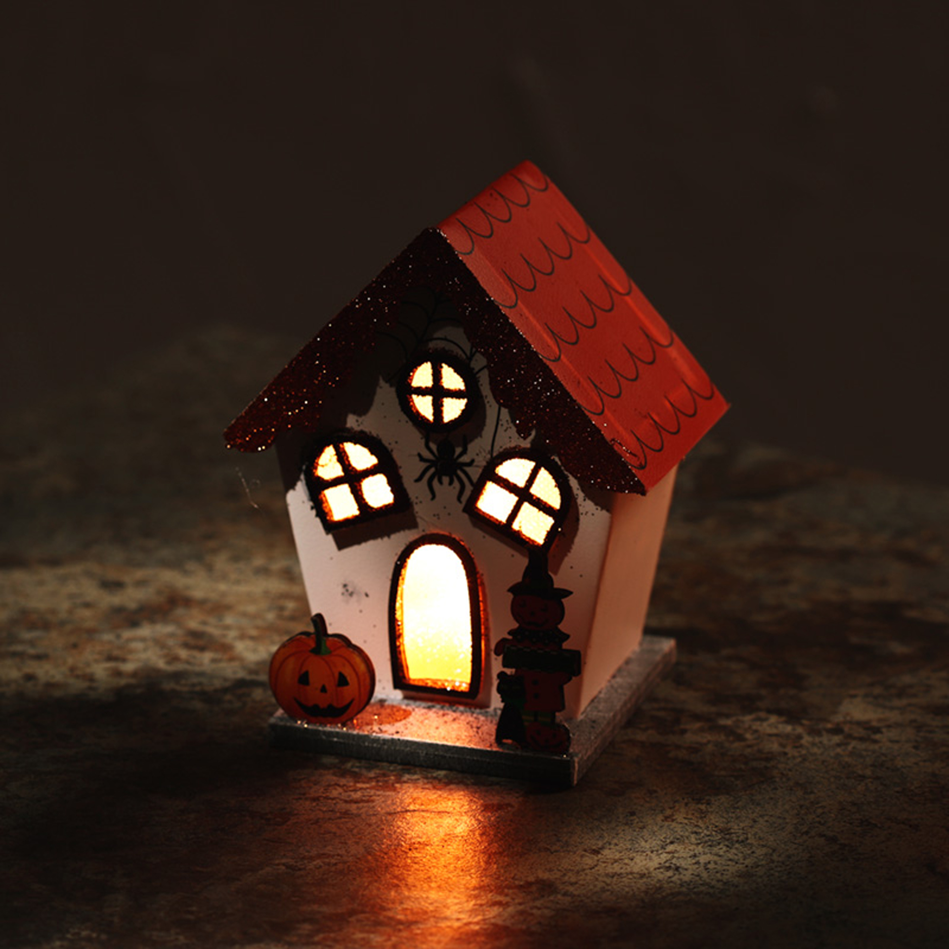 Decorazione Halloween Casetta Luminosa - Zucche, , large