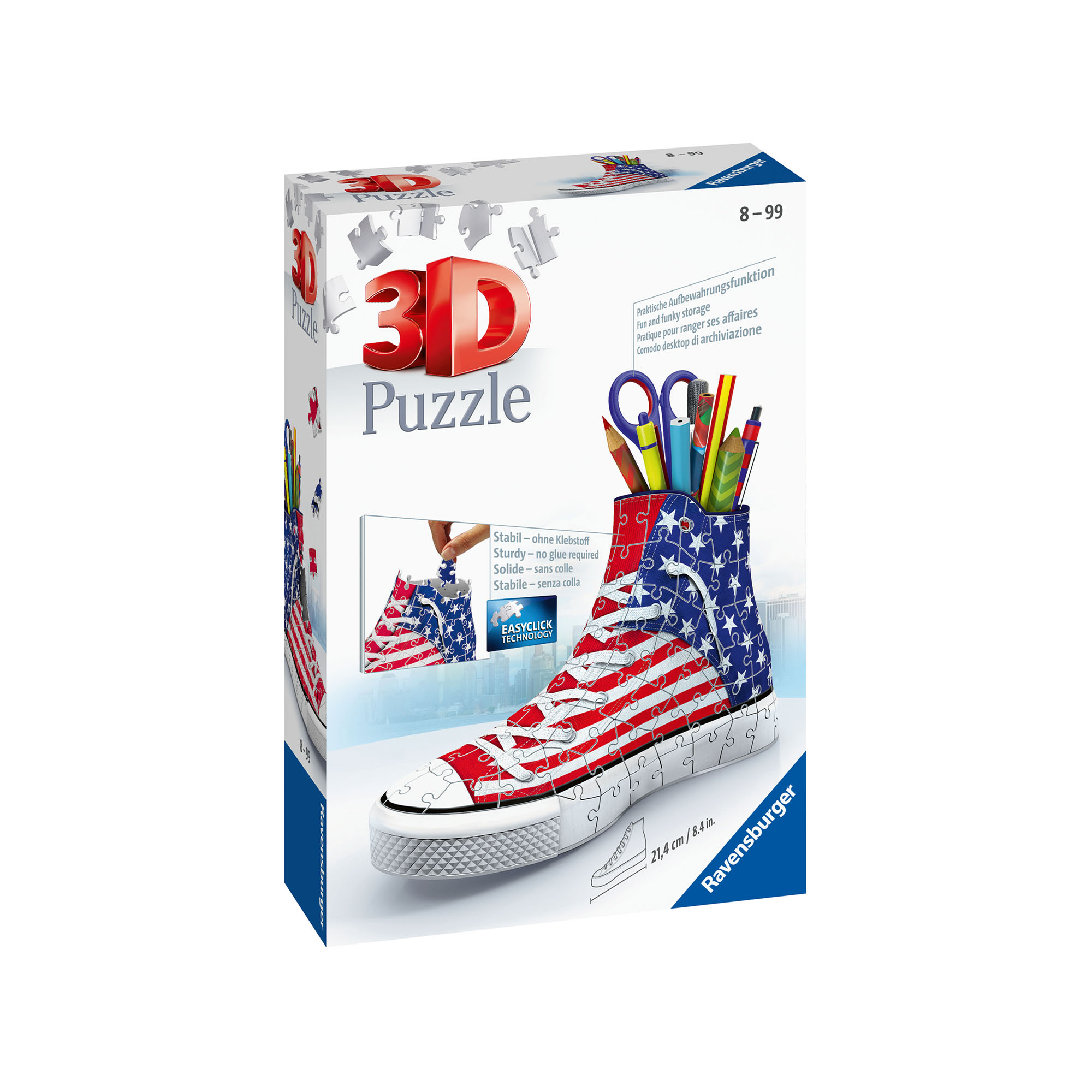 Ravensburger Puzzle 3D Portapenne 12549 - Sneaker Flag, , large