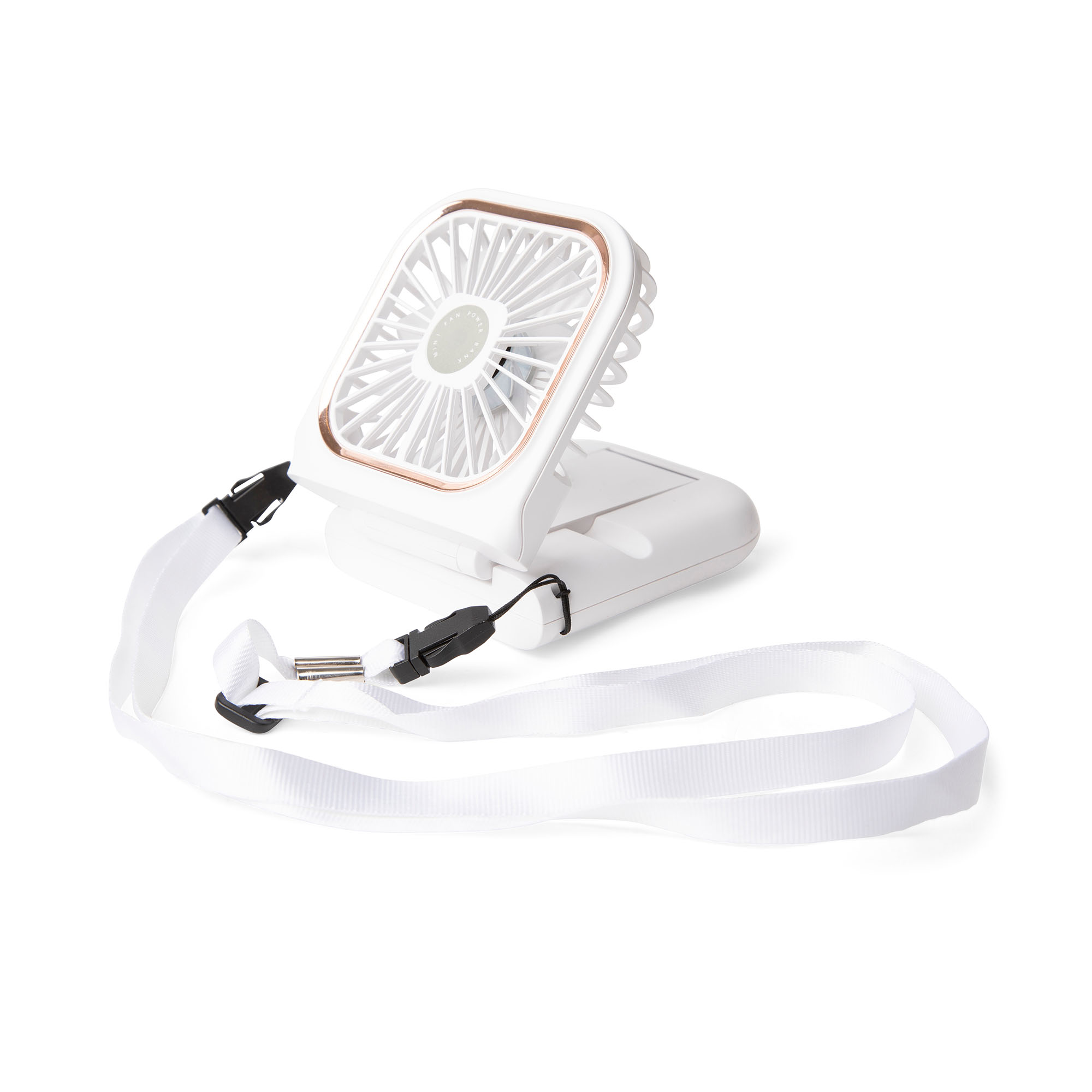 Mini ventilatore portatile ricaricabile con power bank, , large
