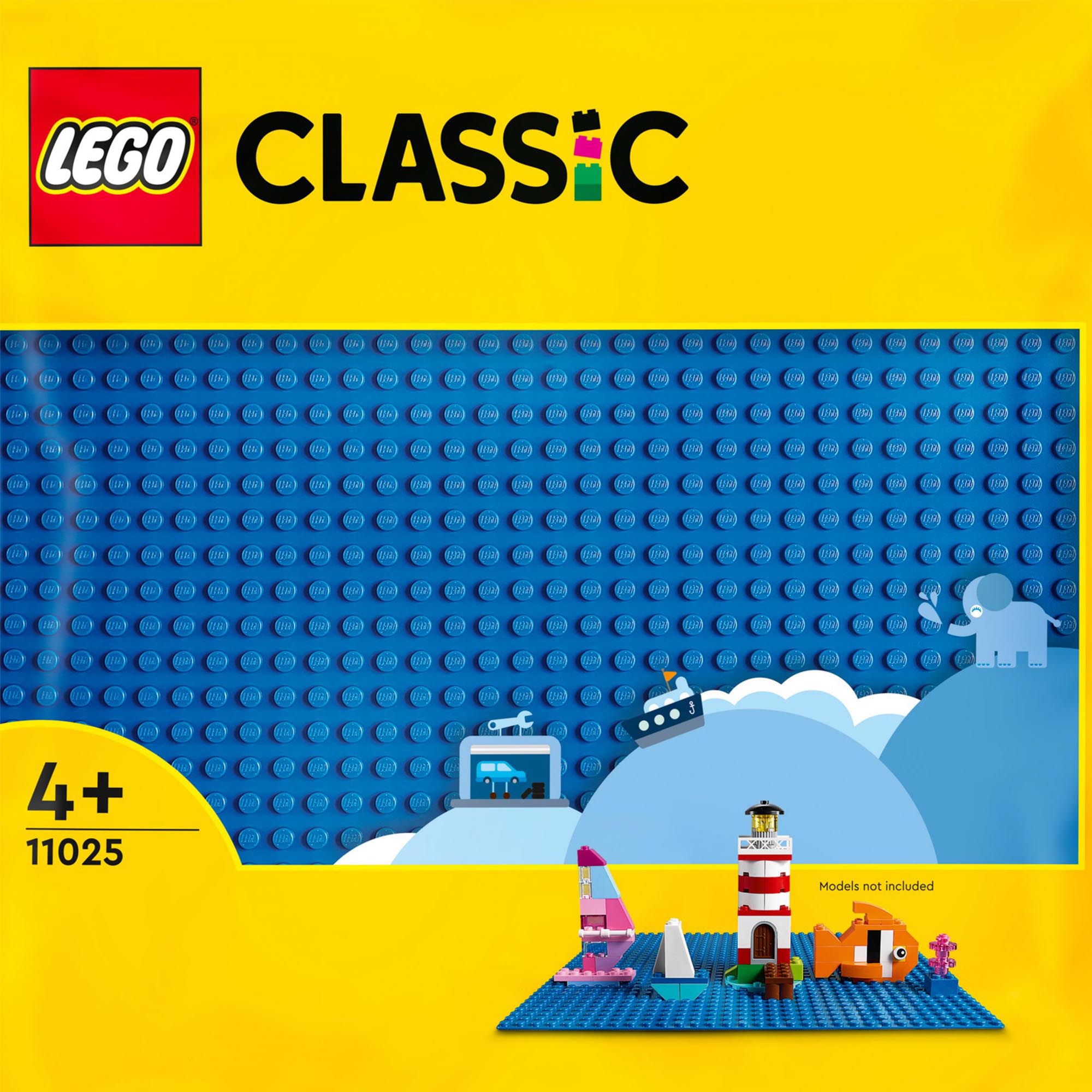 LEGO Classic Base Blu, Tavola per Costruzioni Quadrata con 32x32 Bottoncini, Pia 11025, , large