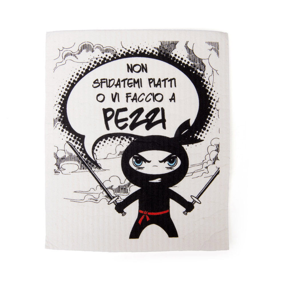 Spugna per piatti con fumetto ninja, , large