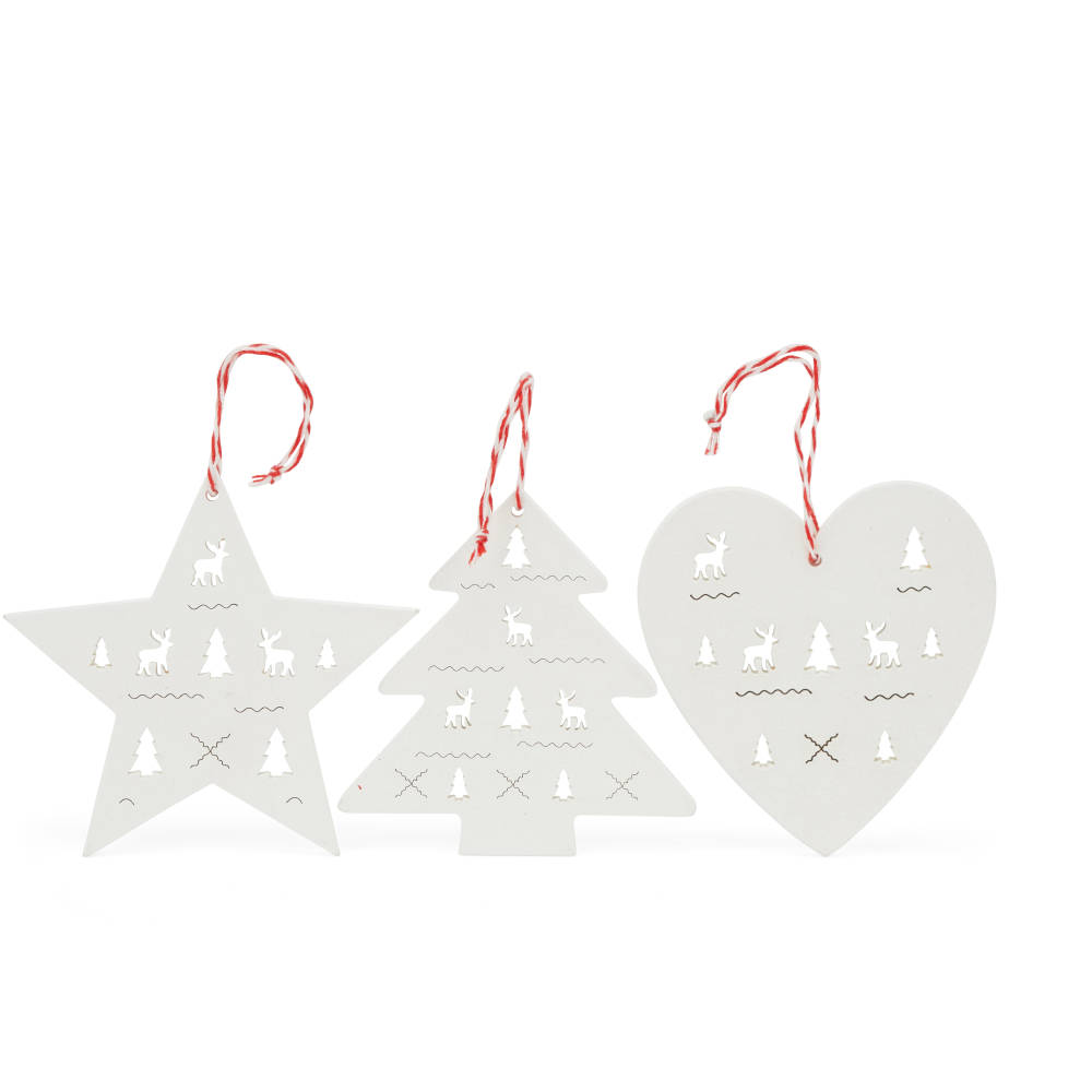 Decorazioni in legno Set di 3 pz, , large