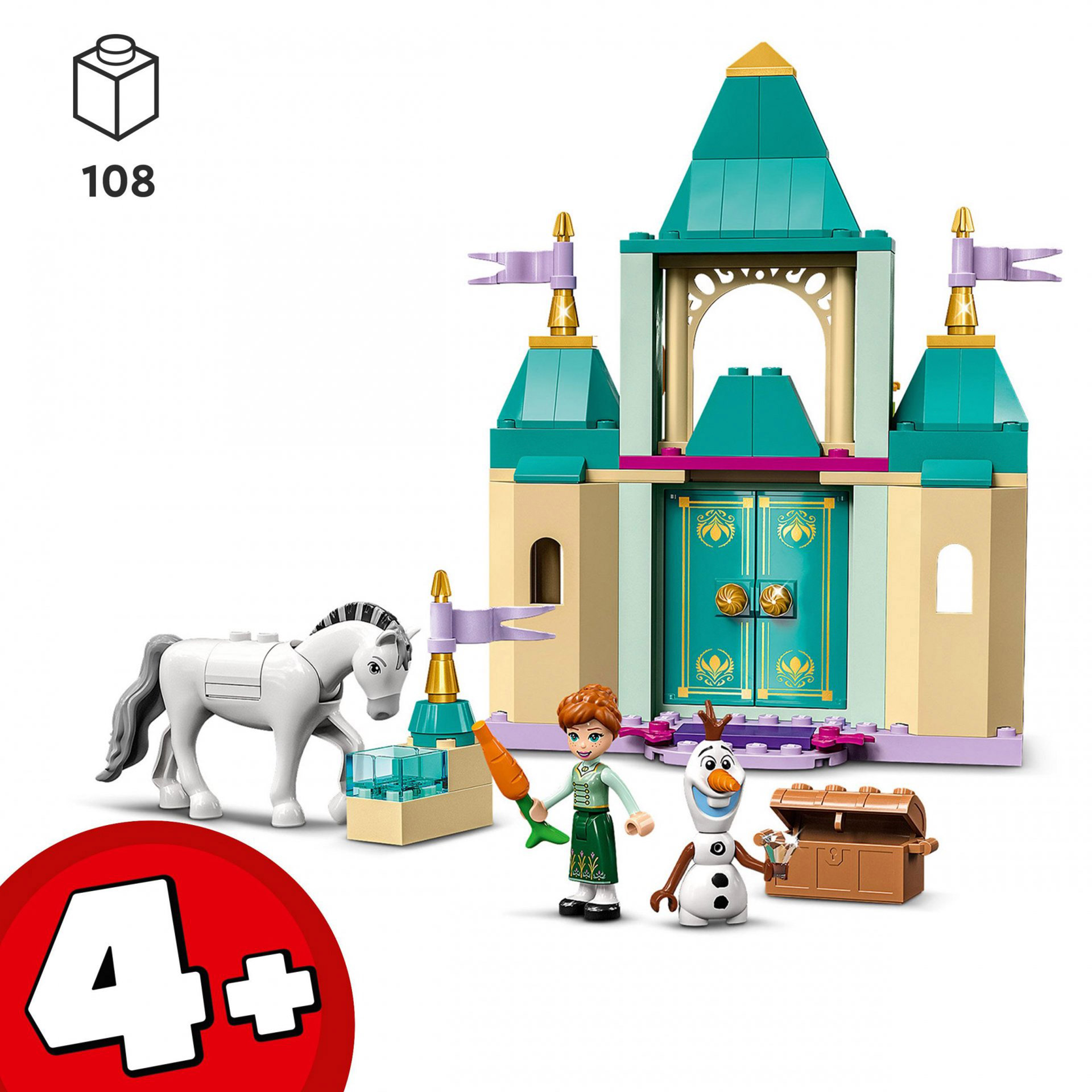 LEGO Principessa Disney Divertimento al Castello di Anna e Olaf, Set Costruzioni 43204, , large