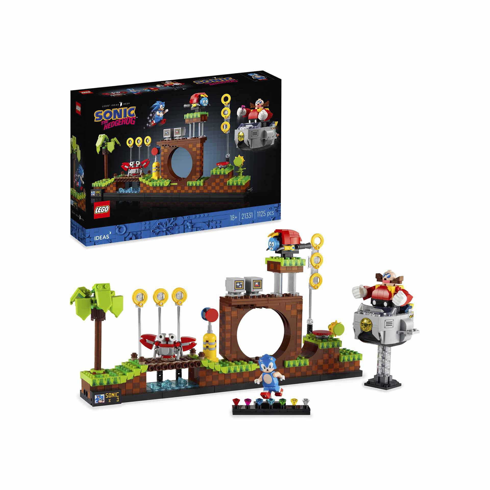 LEGO Ideas Sonic the Hedgehog - Green Hill Zone, Modello da Costruire per Adulti 21331, , large
